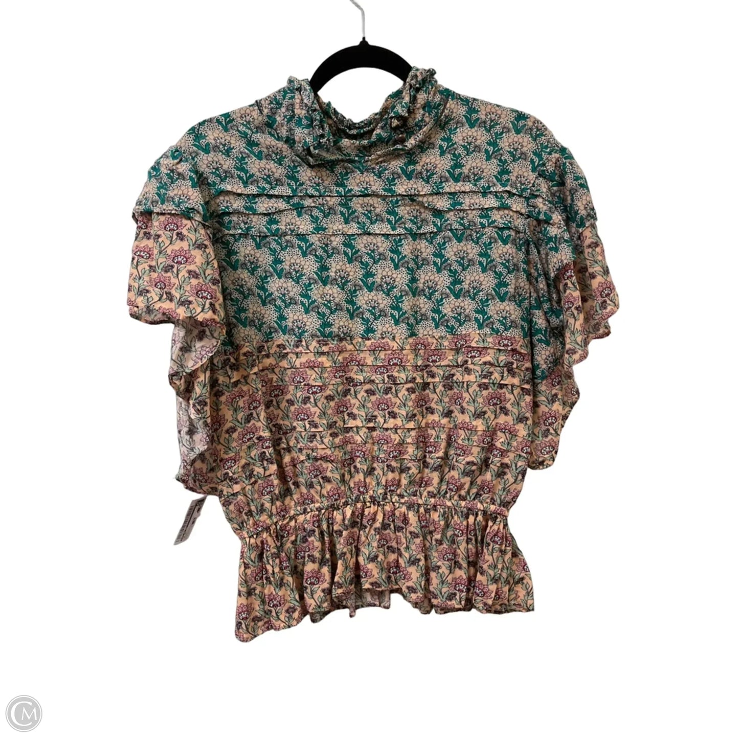 Top Short Sleeve By Let Me Be In Green, Size: L