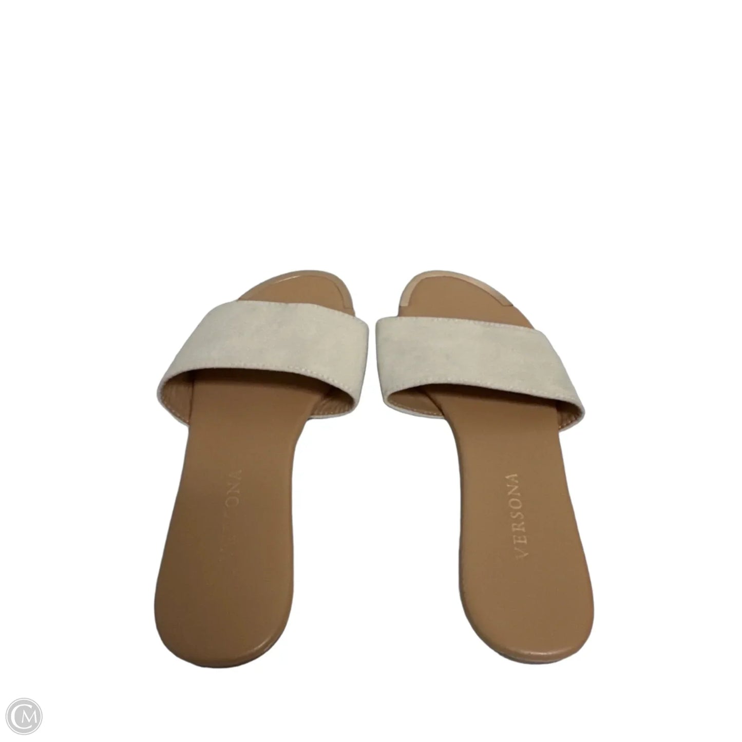 Sandals Flip Flops By Versona In Cream, Size: 8