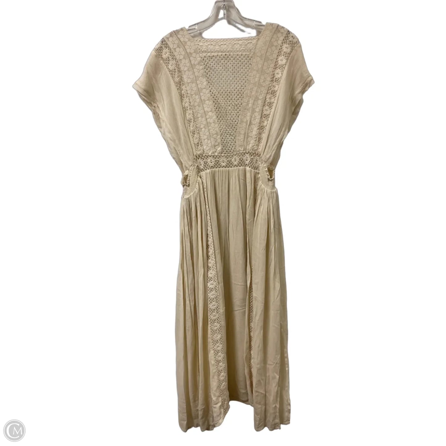 Dress Casual Maxi By Free People In Cream, Size: L