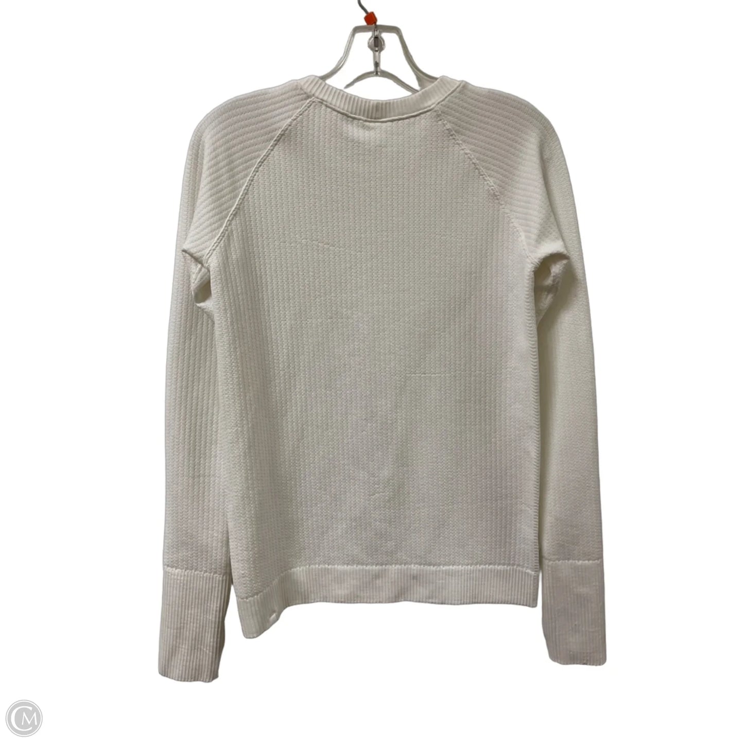 Athletic Top Long Sleeve Crewneck By Lululemon In White, Size: M