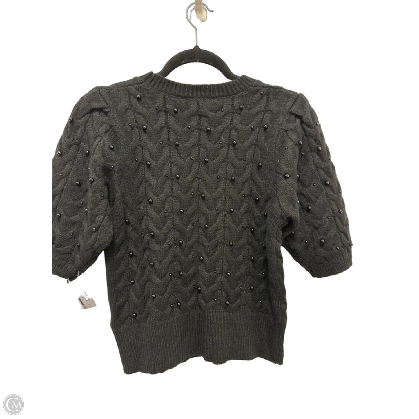 Sweater Short Sleeve By Zara In Black, Size: M
