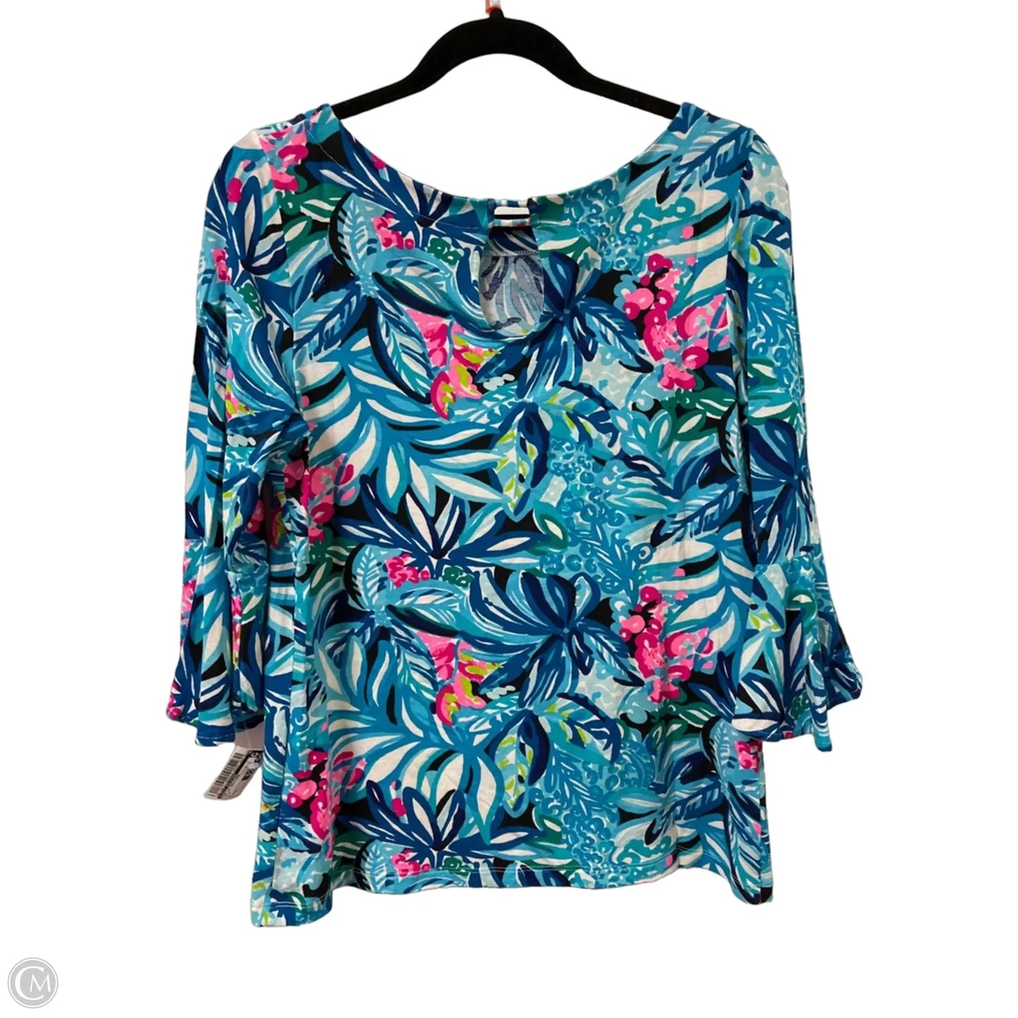 Top Long Sleeve Designer By Lilly Pulitzer In Blue, Size: M