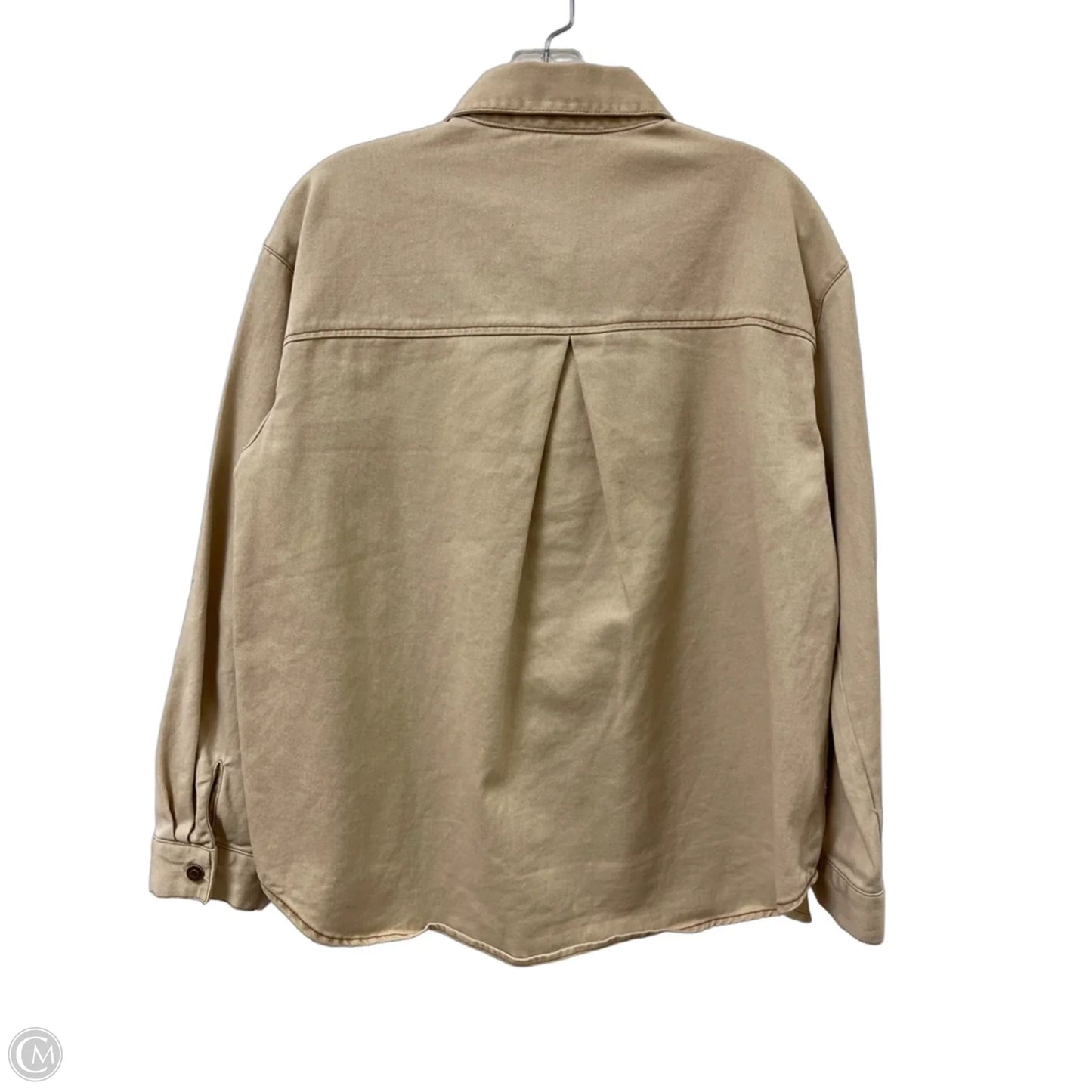 Jacket Shirt By Jane And Delancey In Tan, Size: S