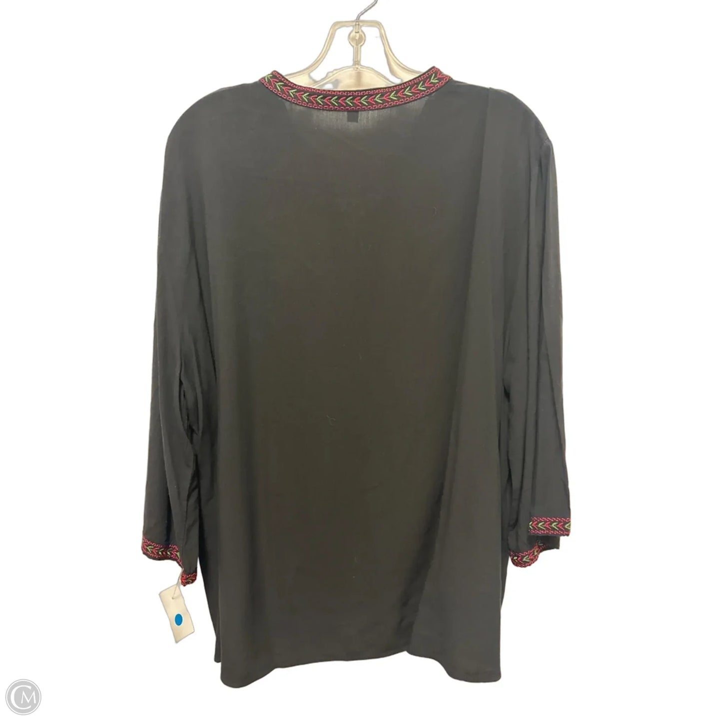 Top Long Sleeve By Clothes Mentor In Black, Size: 2x