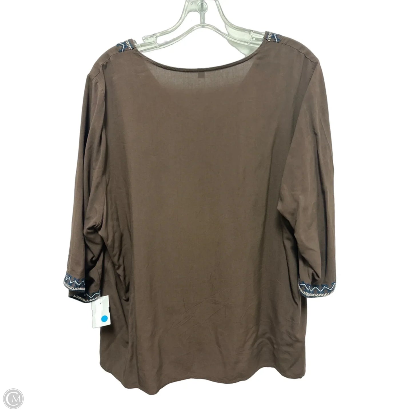 Top Long Sleeve By Clothes Mentor In Brown, Size: Xl