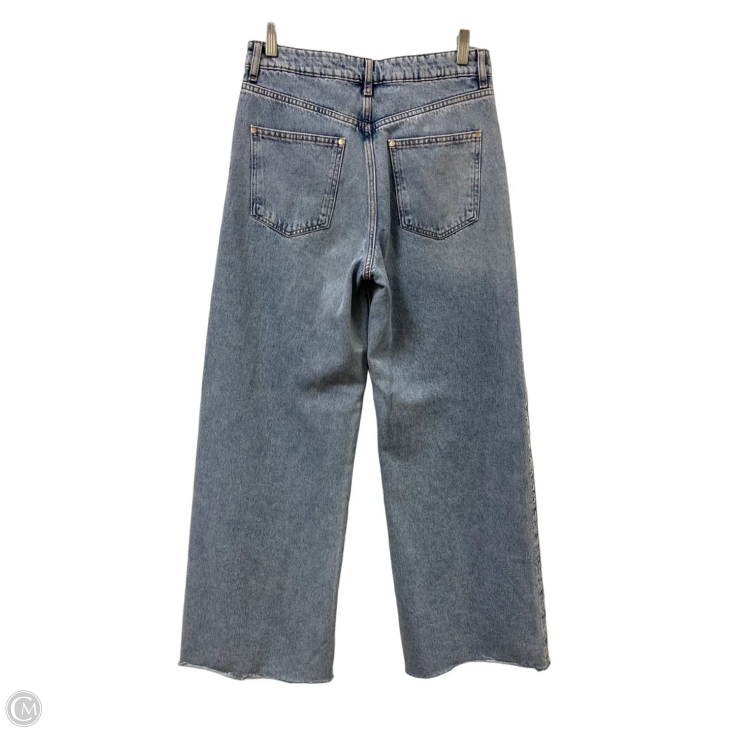 Jeans Wide Leg By Zara In Blue Denim, Size: 4