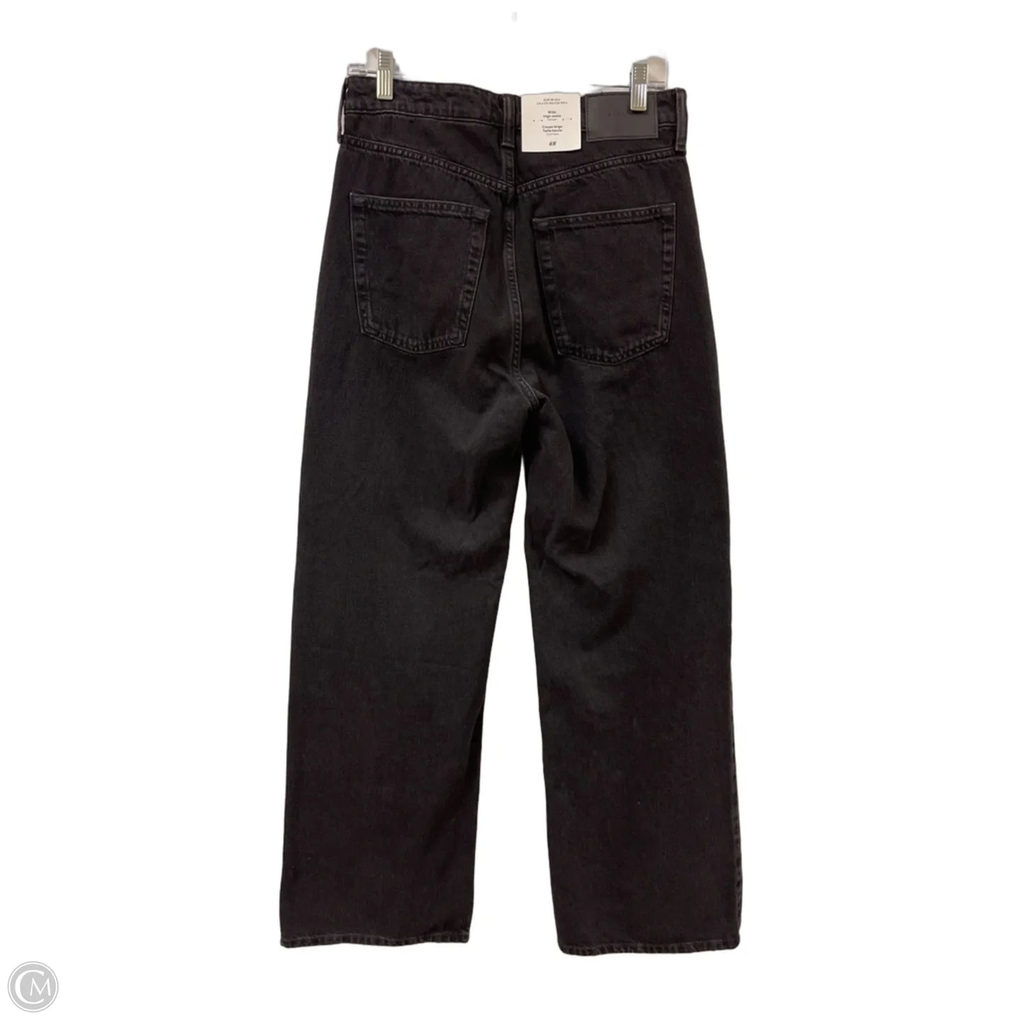 Jeans Wide Leg By H&m In Black, Size: 6