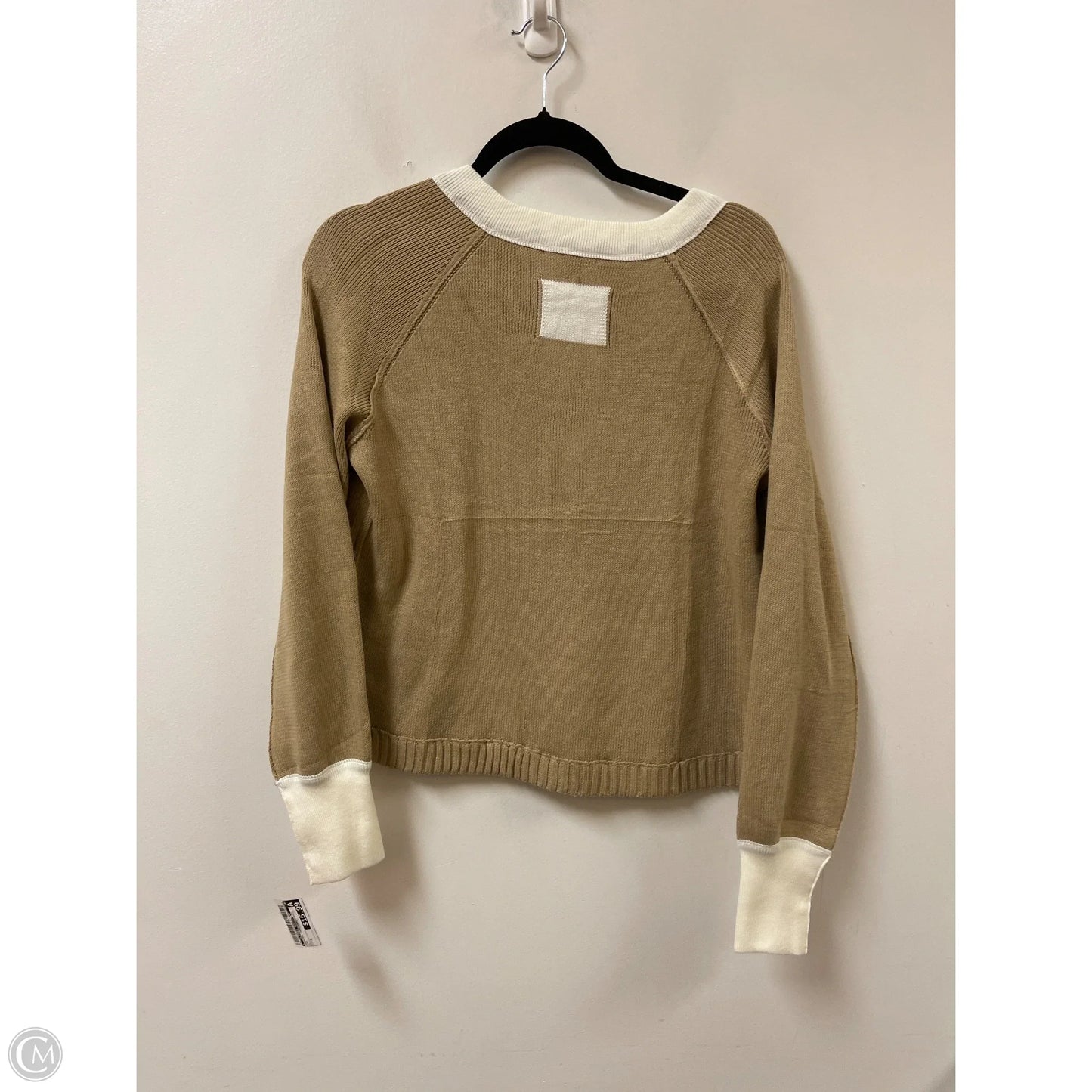 Sweater Cardigan By Clothes Mentor In Tan, Size: M