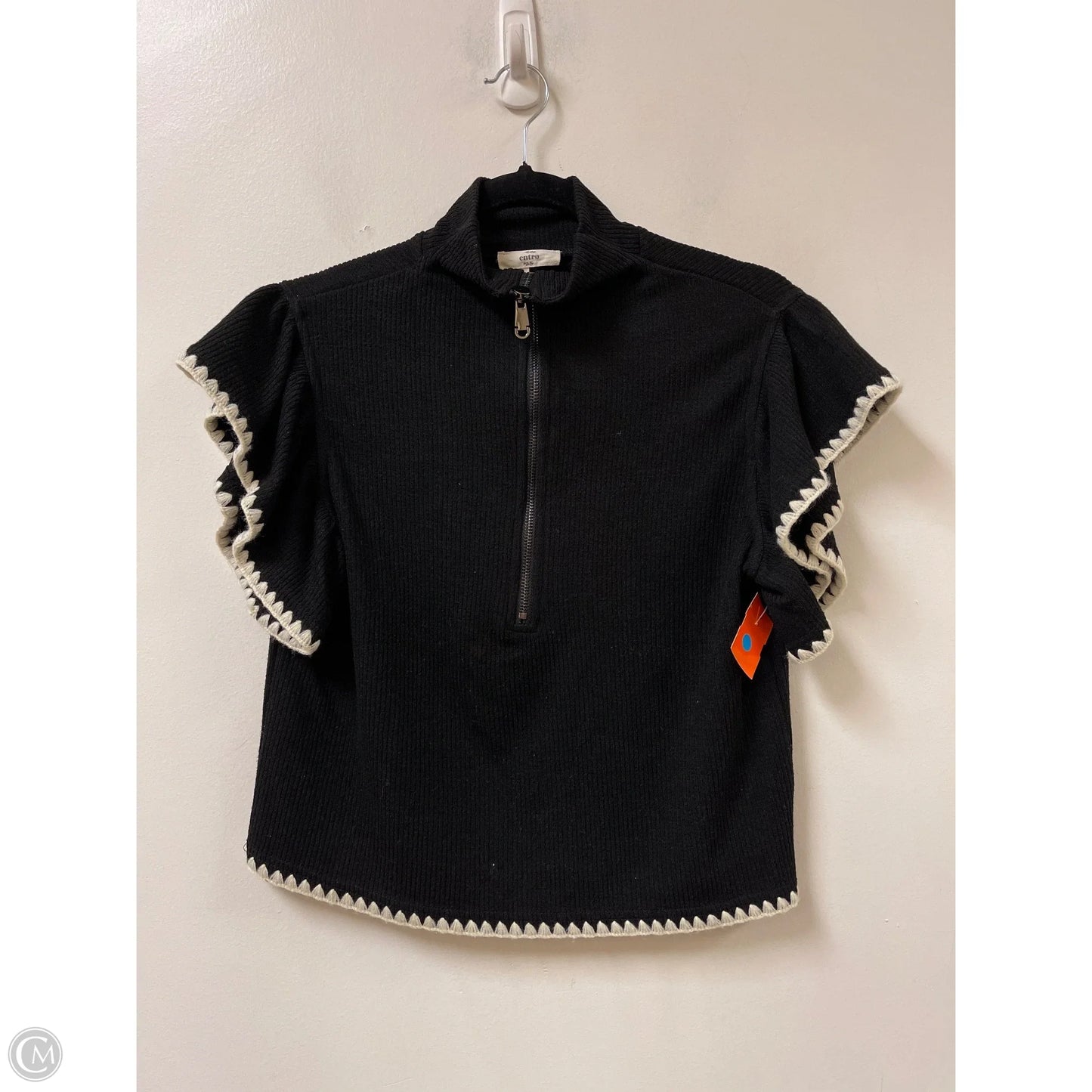 Top Short Sleeve By Entro In Black, Size: S