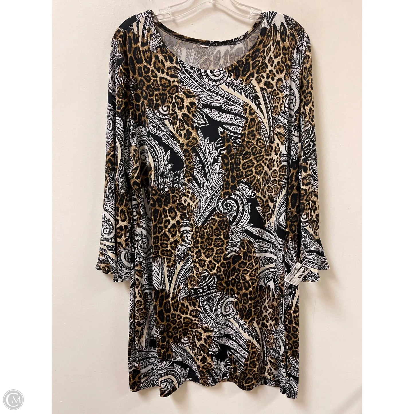 Tunic Long Sleeve By Clothes Mentor In Animal Print, Size: L