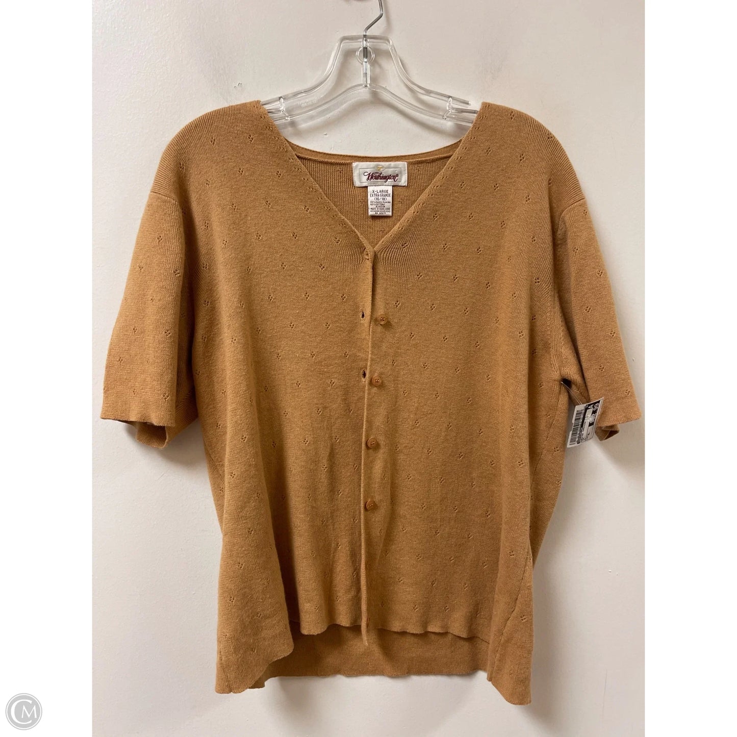 Sweater Cardigan By Worthington In Tan, Size: Xl