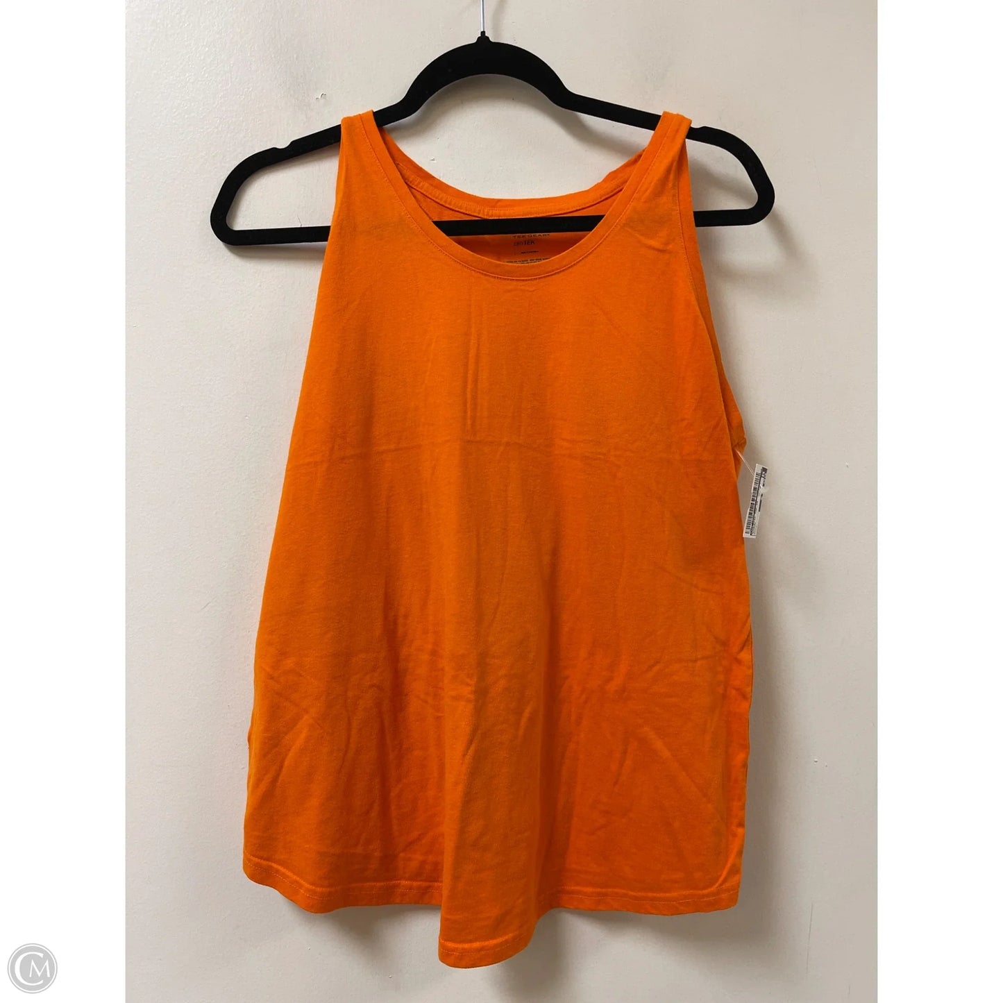 Athletic Top Short Sleeve By Tek Gear In Orange, Size: L