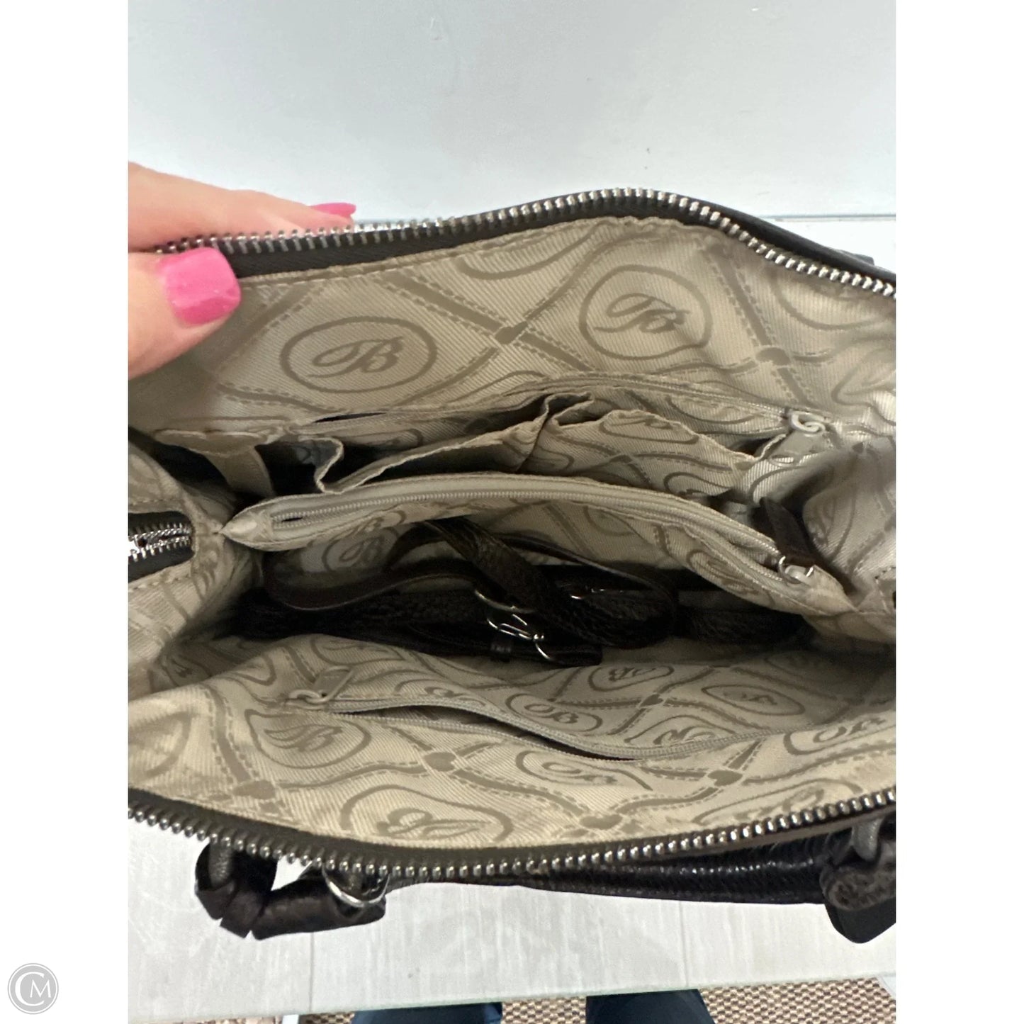 Handbag Leather By Brighton, Size: Medium