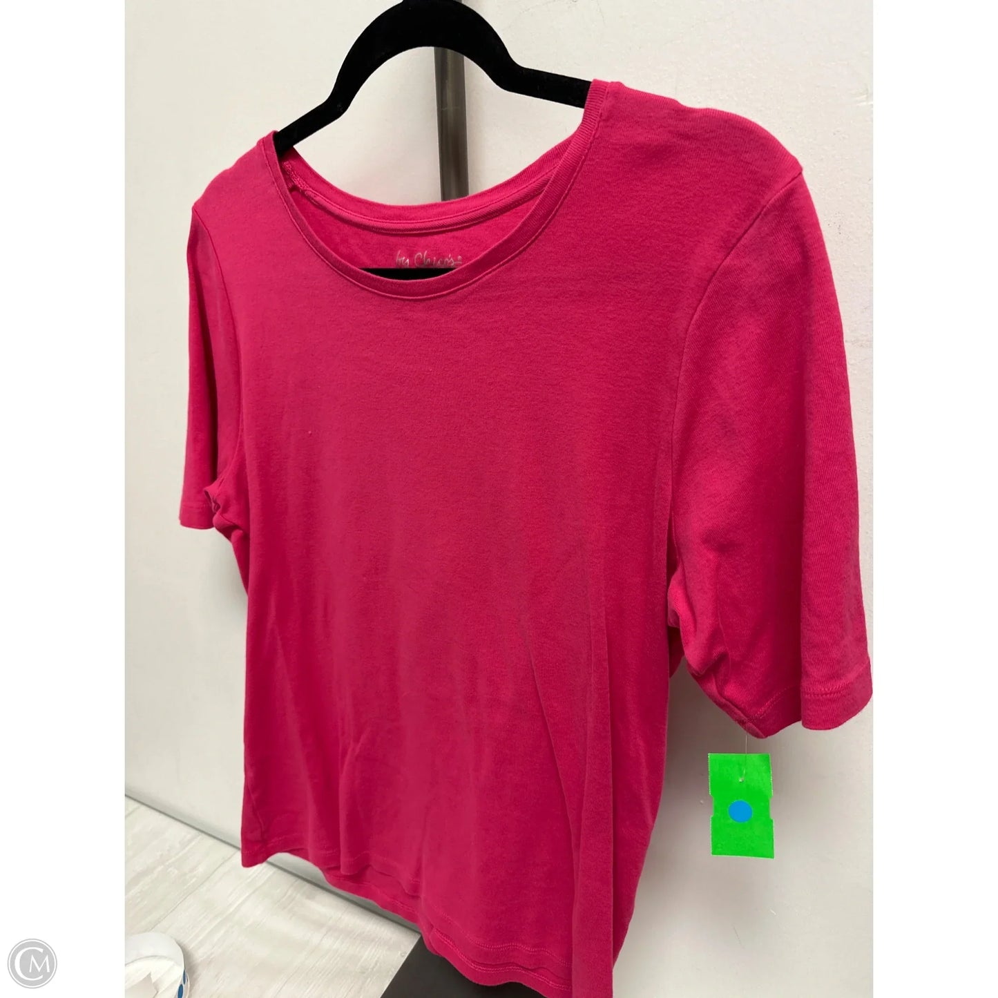 Top Short Sleeve Basic By Chicos In Pink, Size: Xs