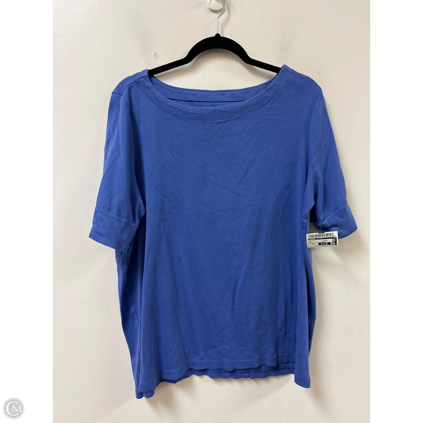 Top Short Sleeve By Chicos In Blue, Size: 2x