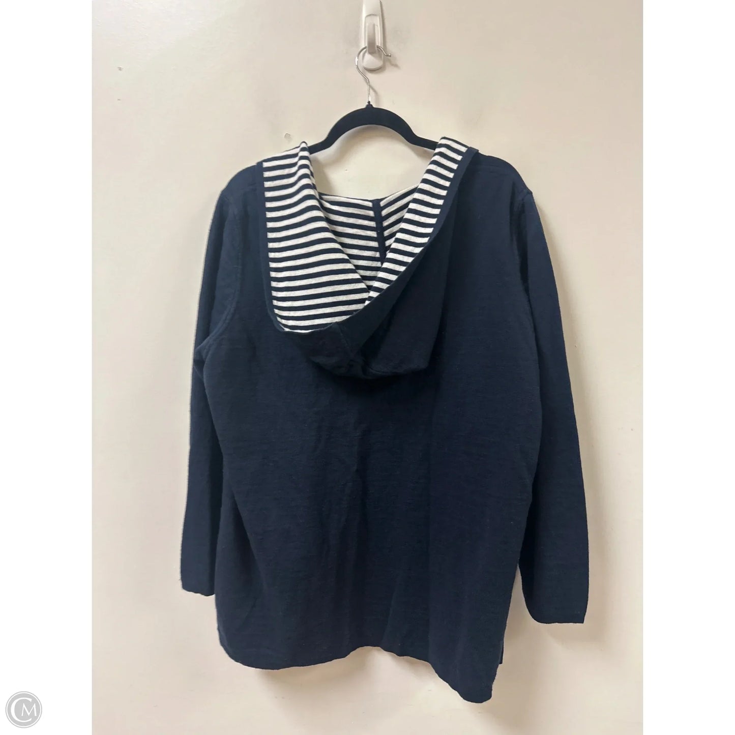 Sweater Cardigan By Clothes Mentor In Navy, Size: 2x