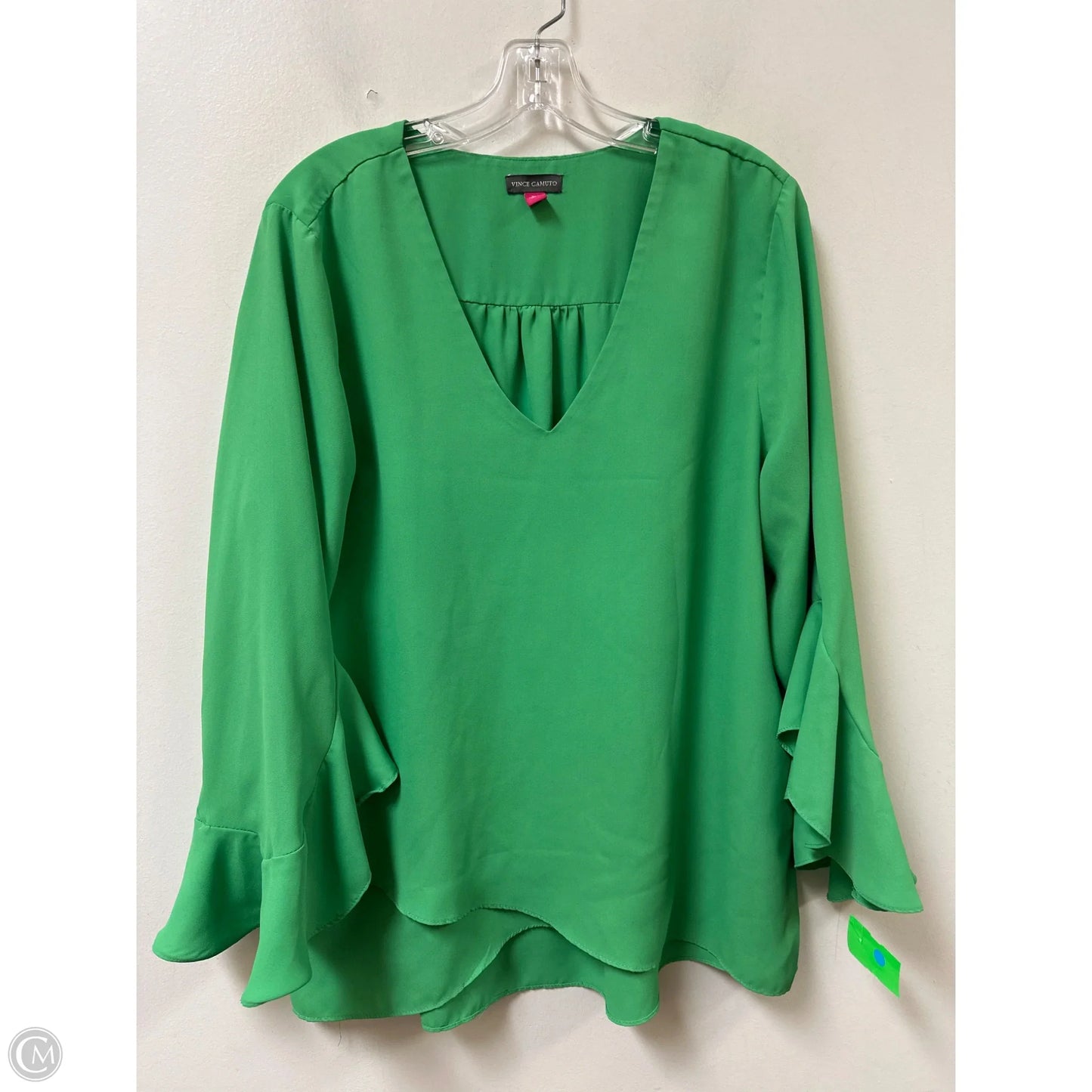Top Long Sleeve By Vince Camuto In Green, Size: Xl