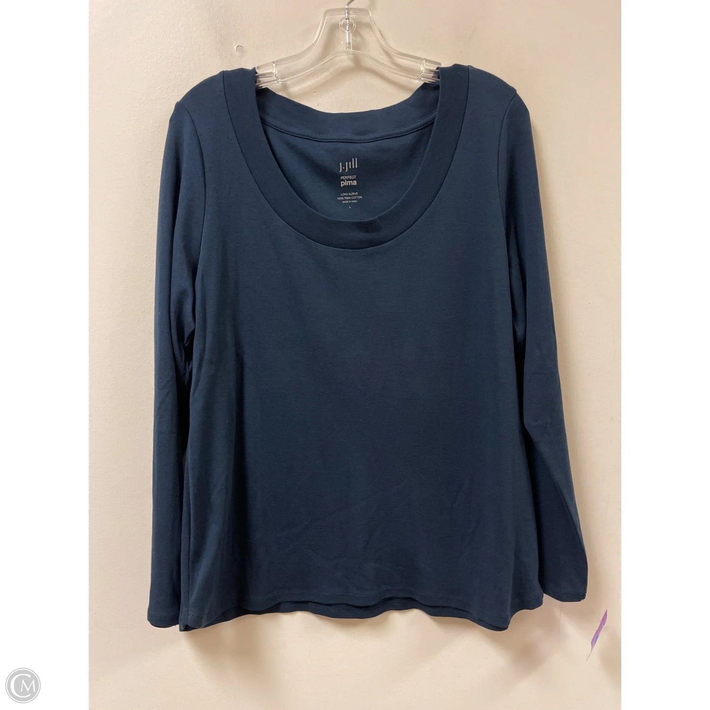 Top Long Sleeve By J. Jill In Navy, Size: L