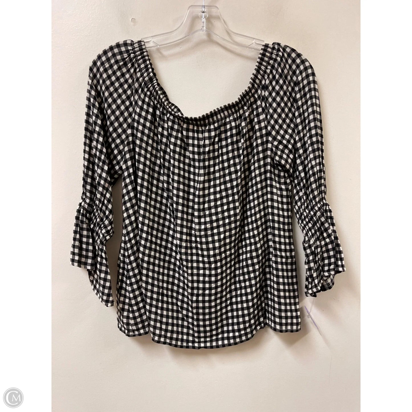 Top Long Sleeve By Sanctuary In Black & White, Size: L