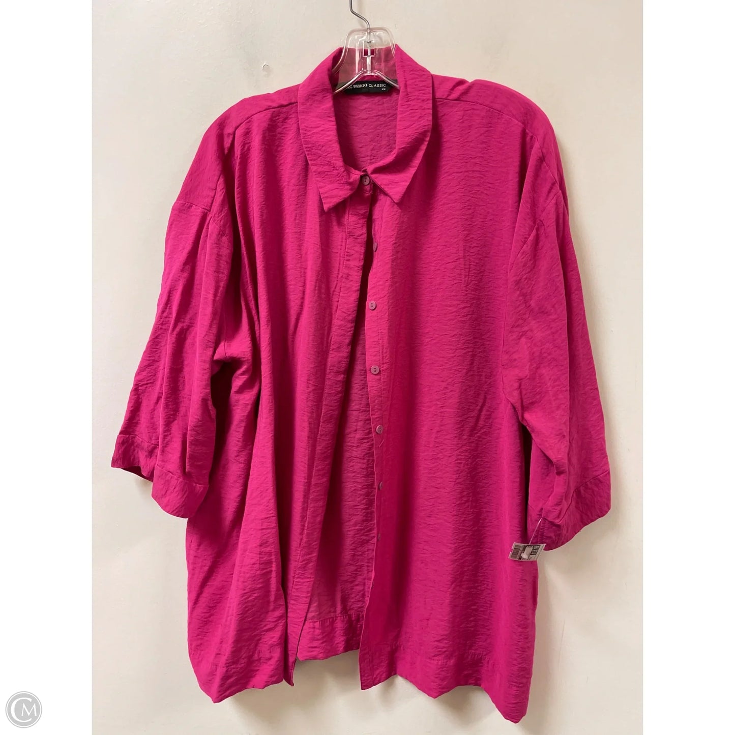 Blouse Long Sleeve By Clothes Mentor In Pink, Size: Xl