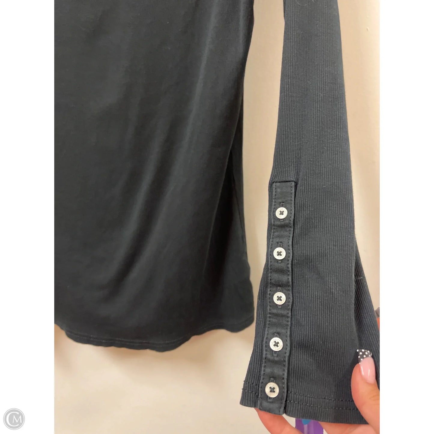 Top Long Sleeve By Lauren By Ralph Lauren In Black, Size: 1x