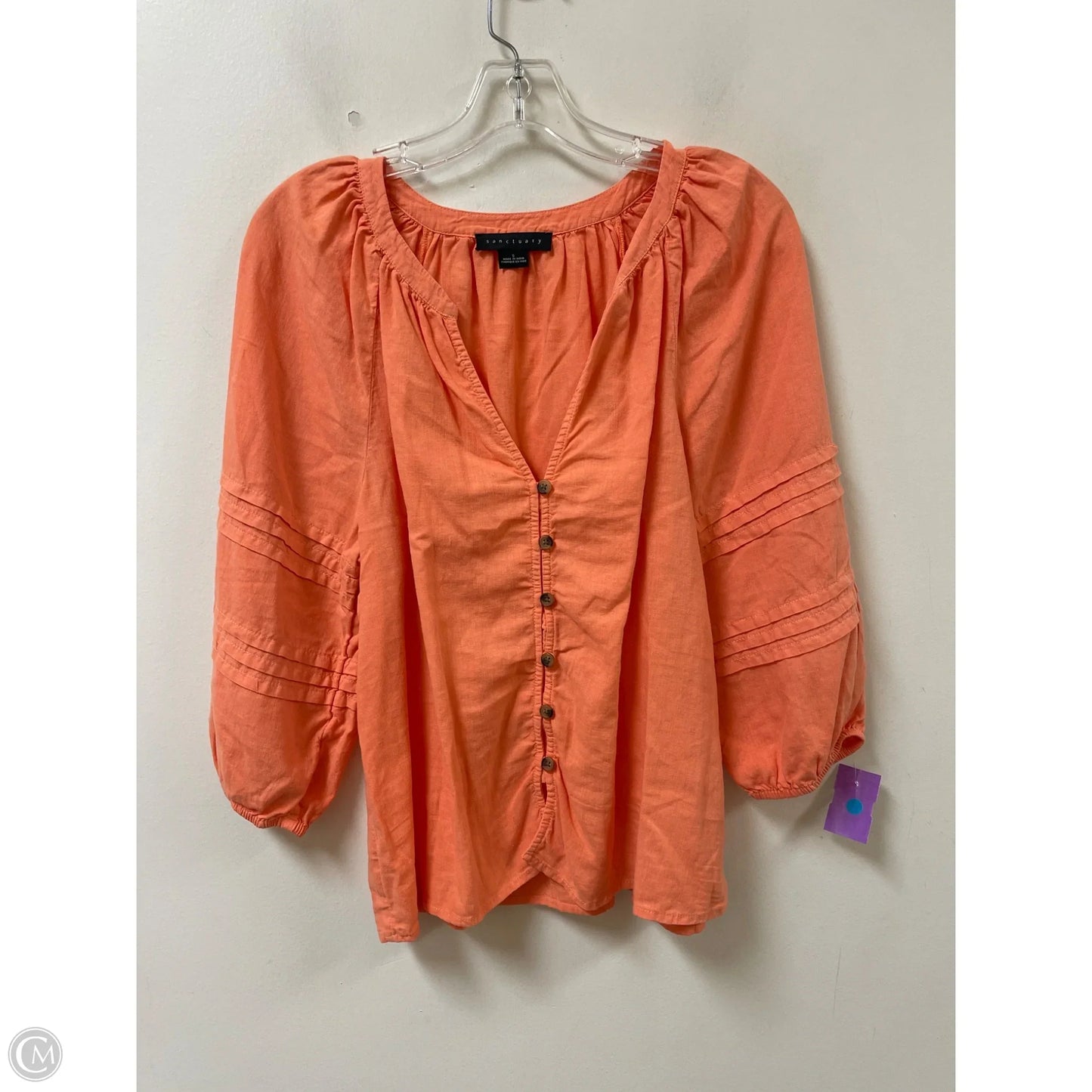 Top Long Sleeve By Sanctuary In Orange, Size: S