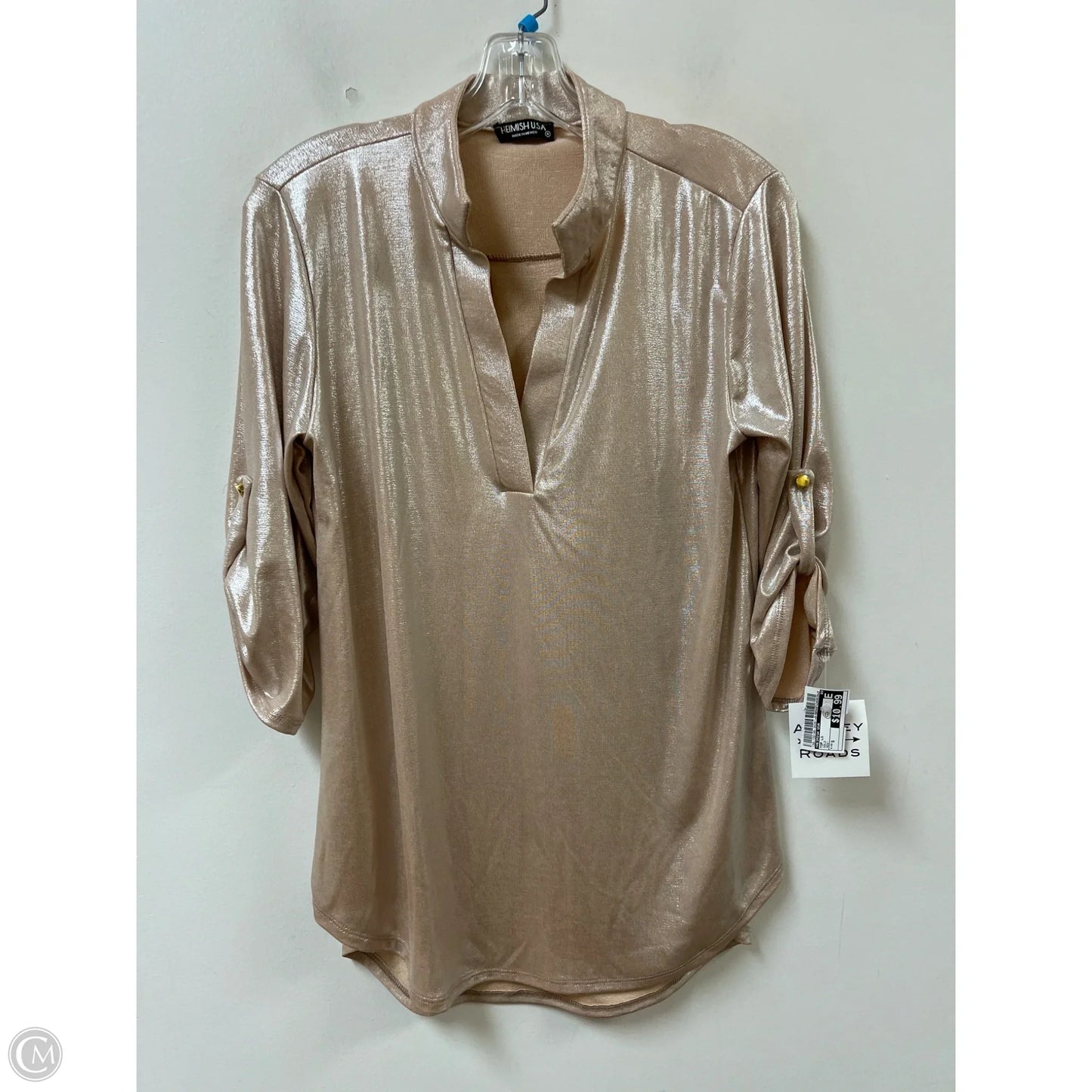 Top Long Sleeve By Heimish Usa In Gold, Size: S