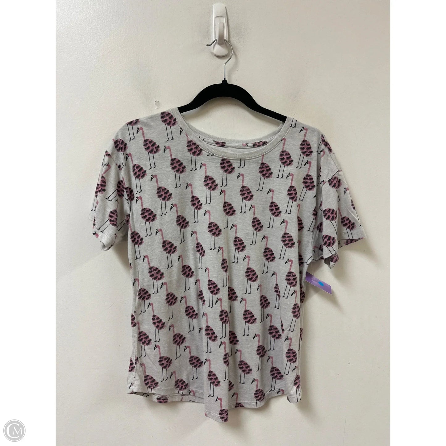 Top Short Sleeve By Anthropologie In Grey, Size: Xs
