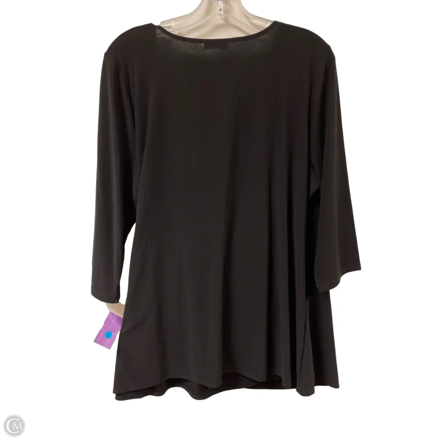 Top Short Sleeve By Clothes Mentor In Black, Size: 1x