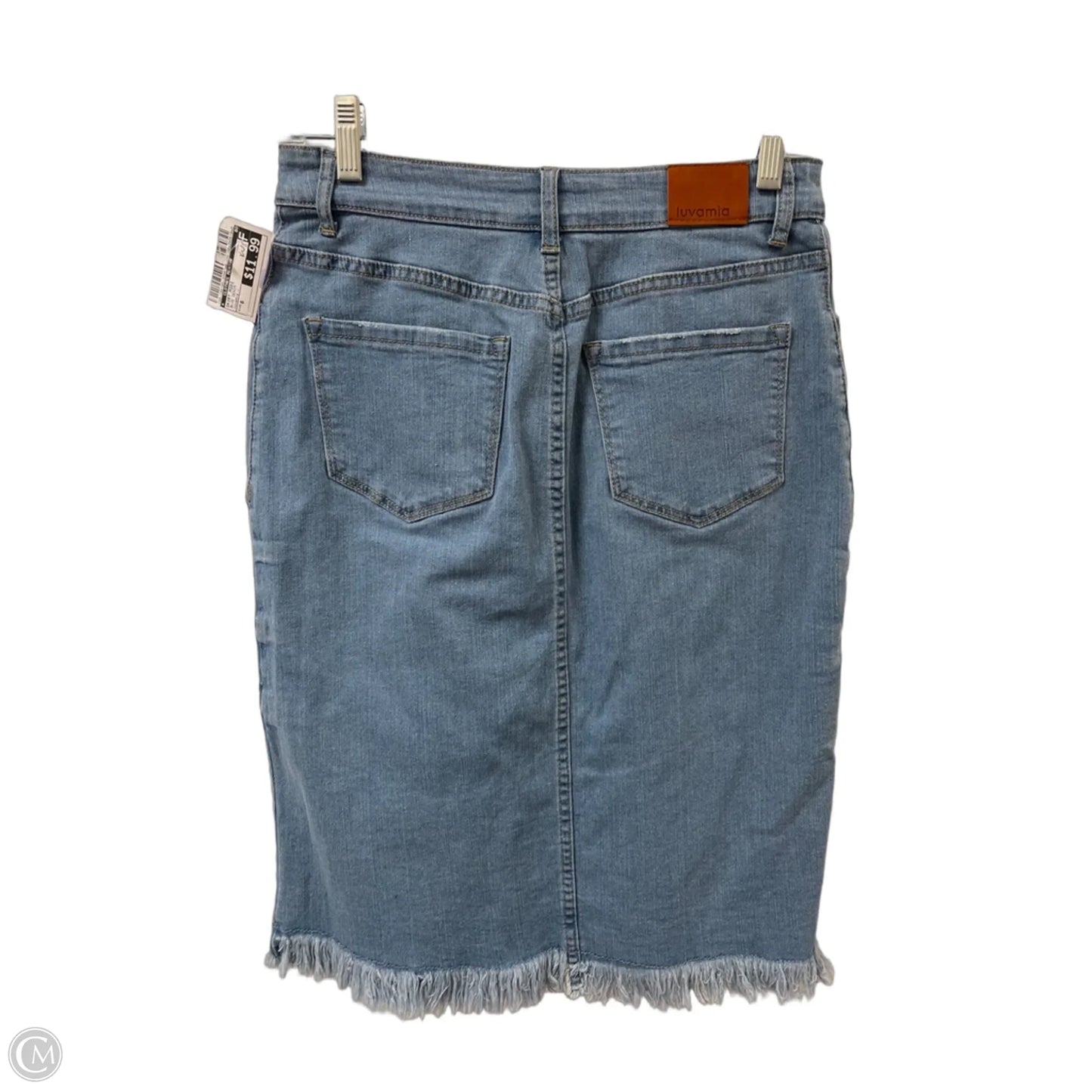 Skirt Midi By Clothes Mentor In Blue Denim, Size: 6