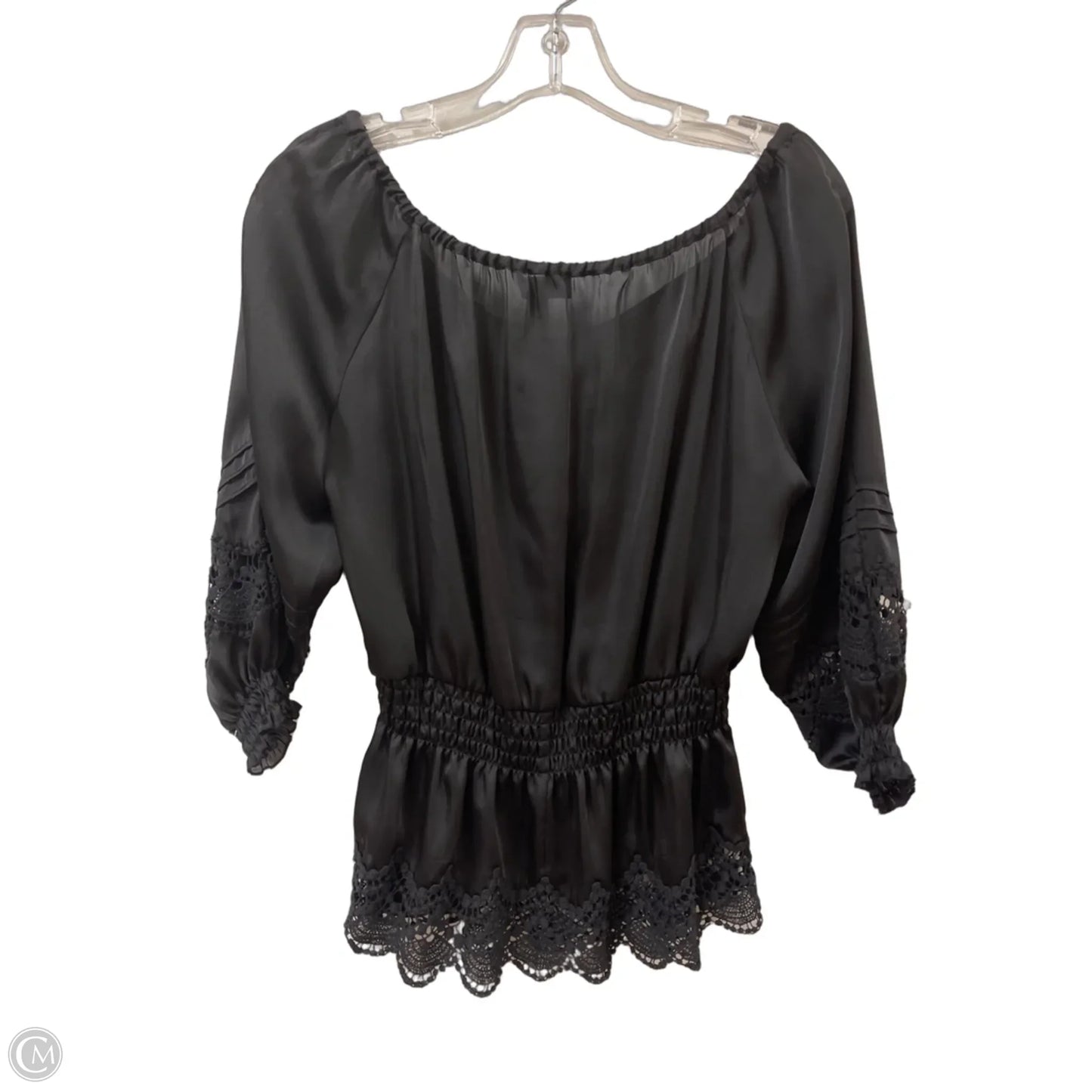 Top Long Sleeve By Bebe In Black, Size: S