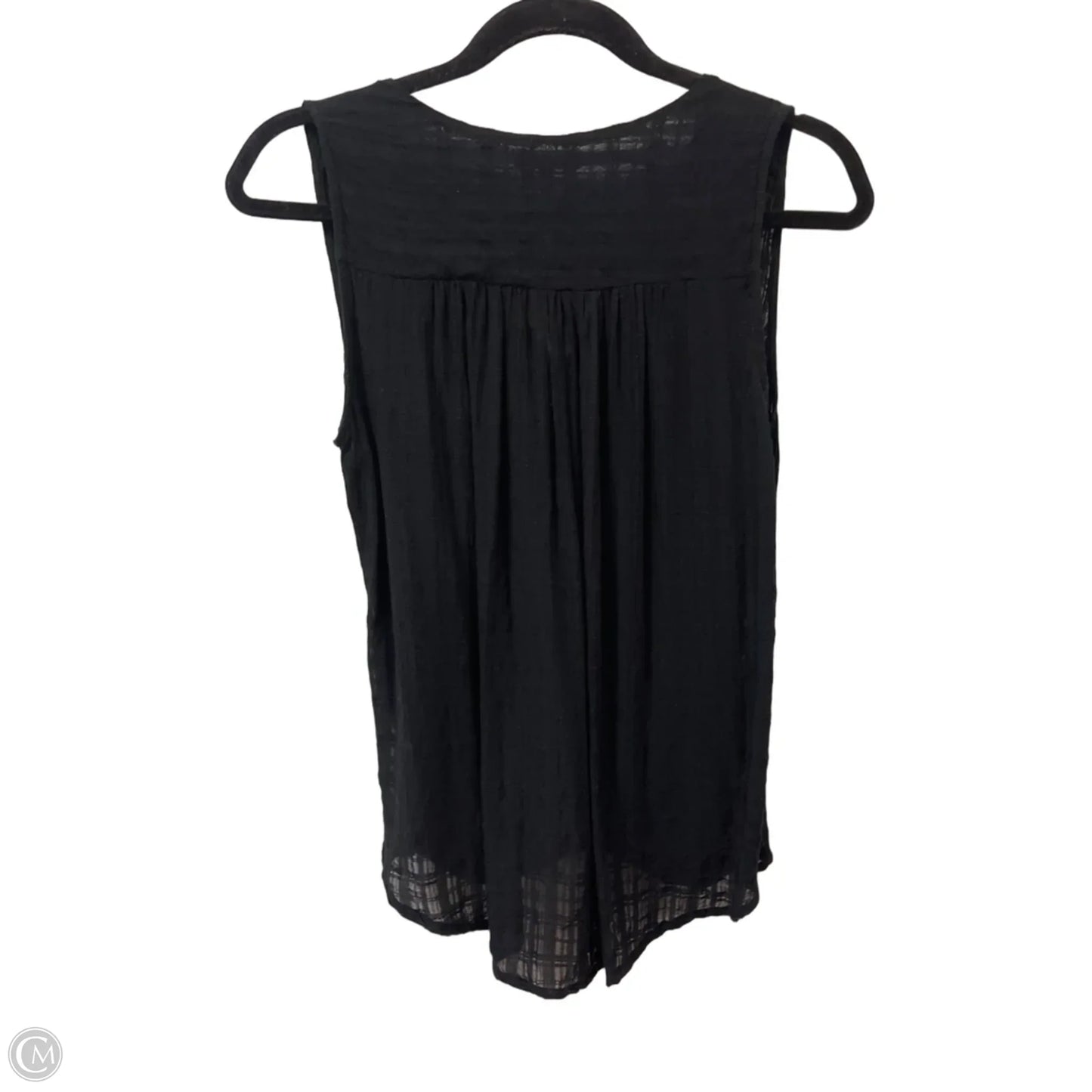 Top Sleeveless By Bleu In Black, Size: M