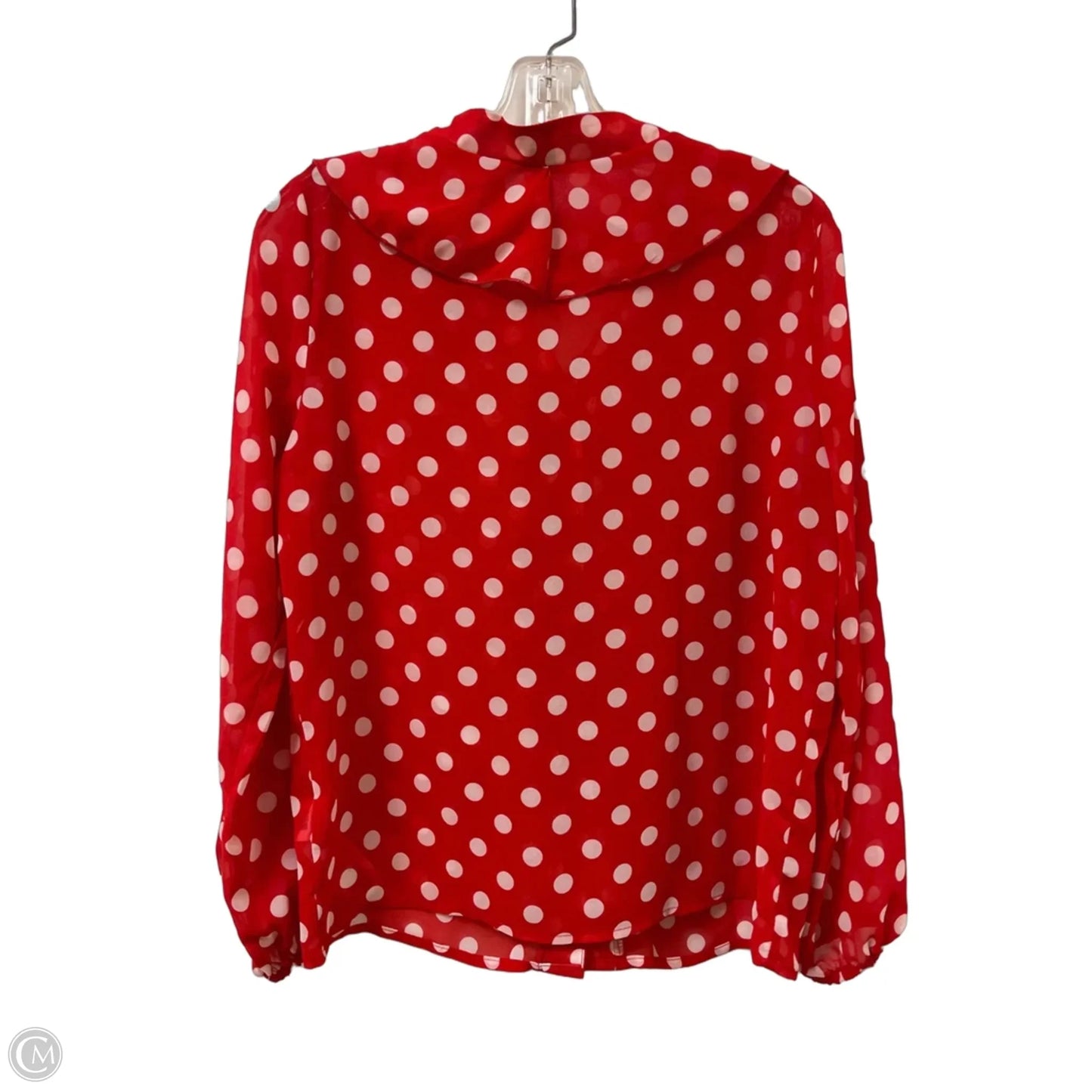 Blouse Long Sleeve By Clothes Mentor In Red, Size: S