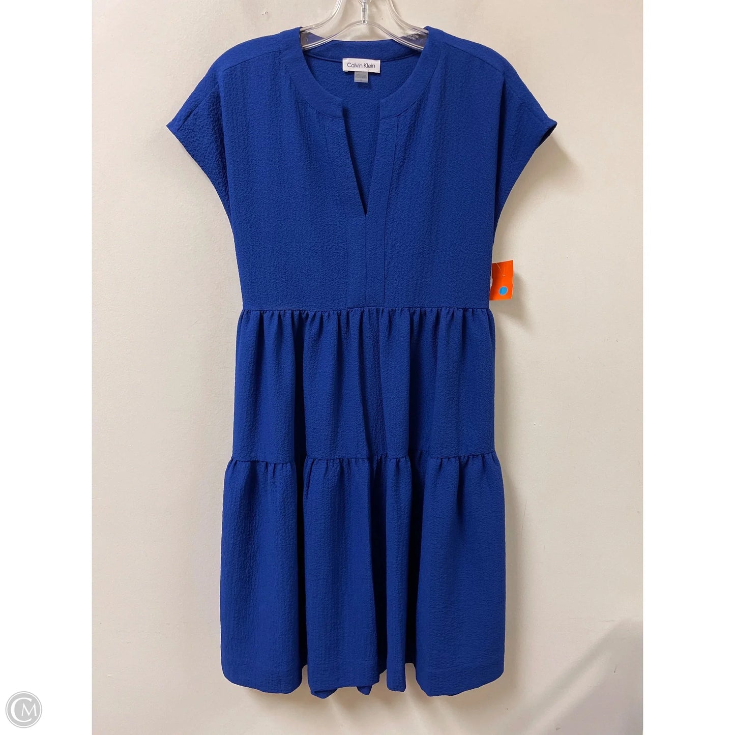 Dress Casual Short By Calvin Klein In Blue, Size: S