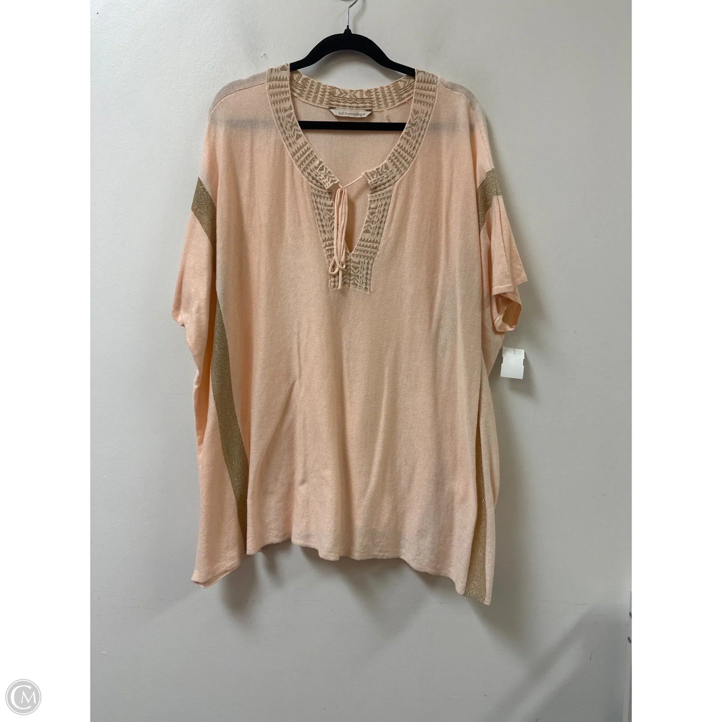 Sweater Short Sleeve By Soft Surroundings In Pink, Size: S