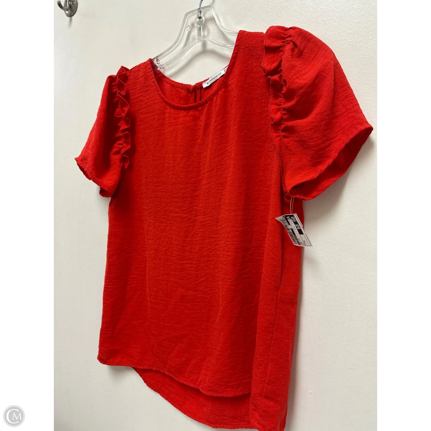 Top Short Sleeve By Staccato In Red, Size: S