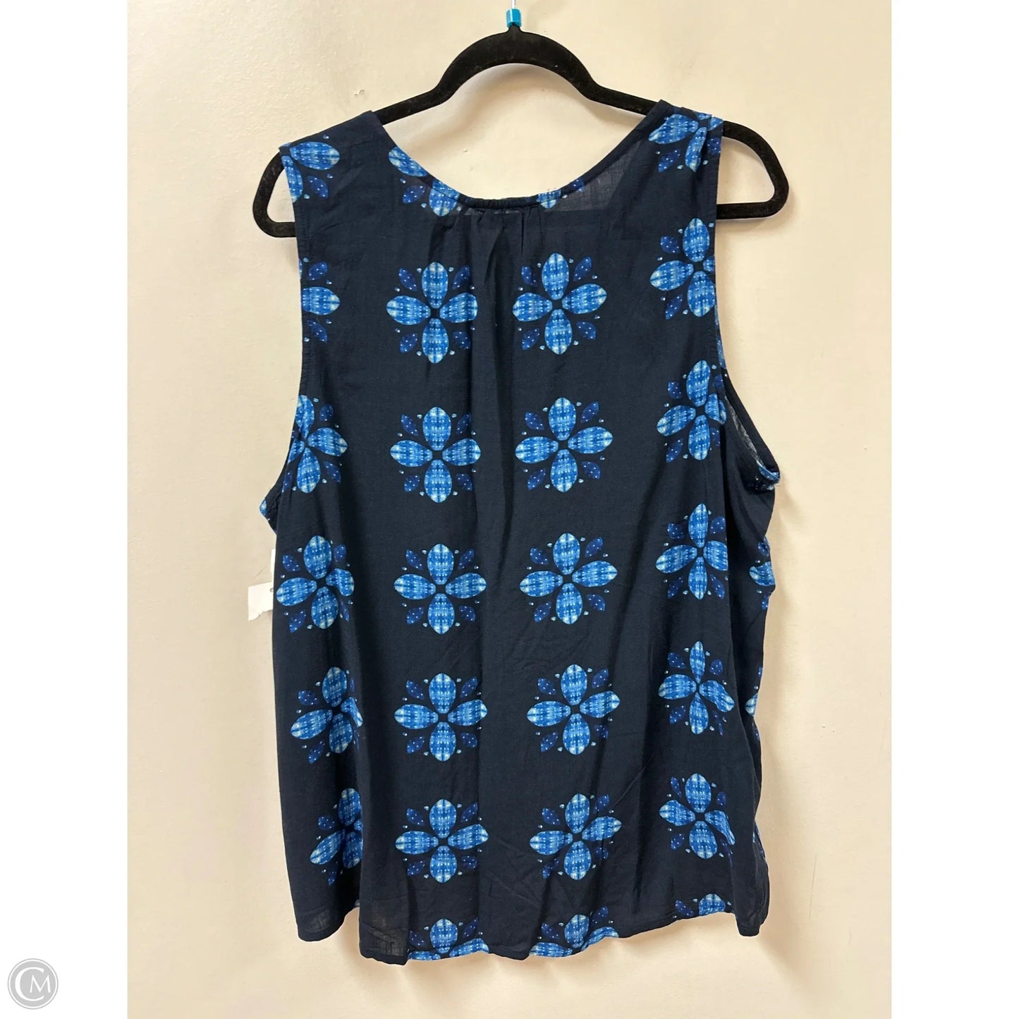 Top Sleeveless By Sonoma In Blue, Size: 1x