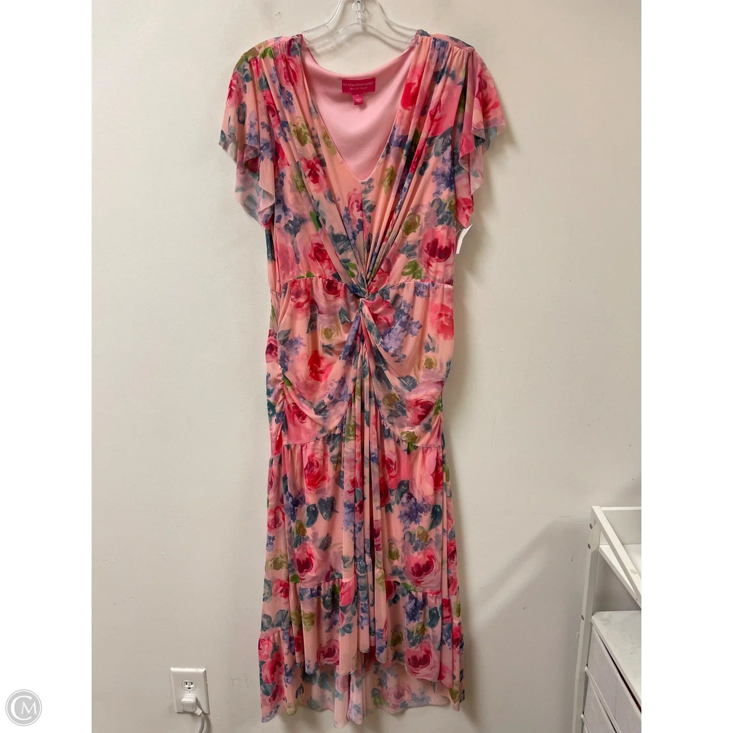Dress Casual Maxi By Isaac Mizrahi Live Qvc In Floral Print, Size: M