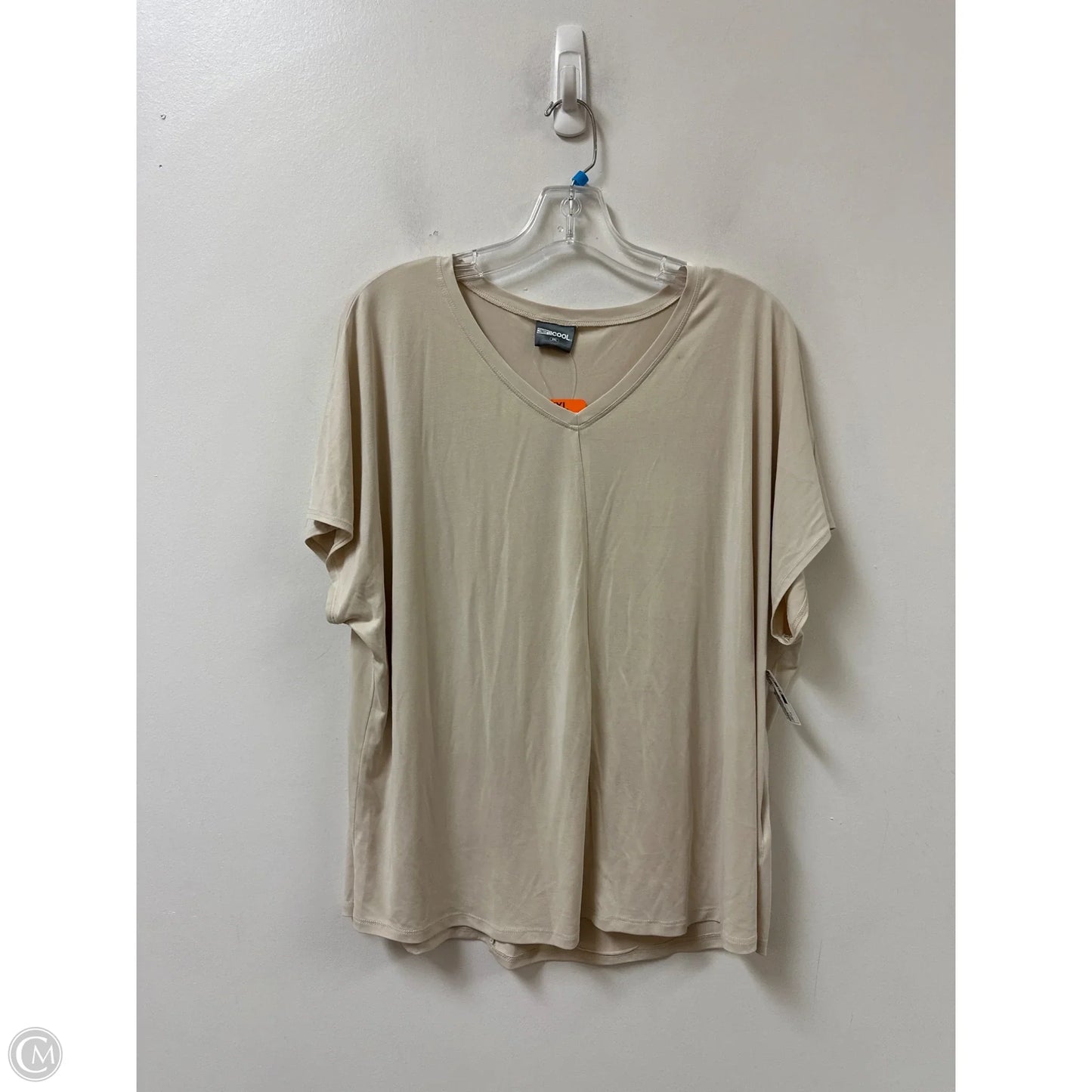 Athletic Top Short Sleeve By 32 Degrees In Cream, Size: 1x
