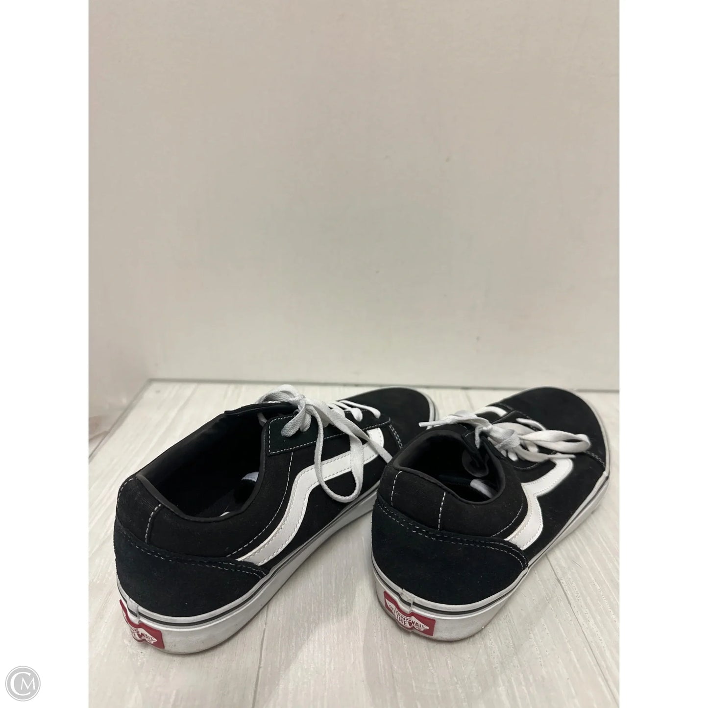 Shoes Sneakers By Vans In Black & White, Size: 10