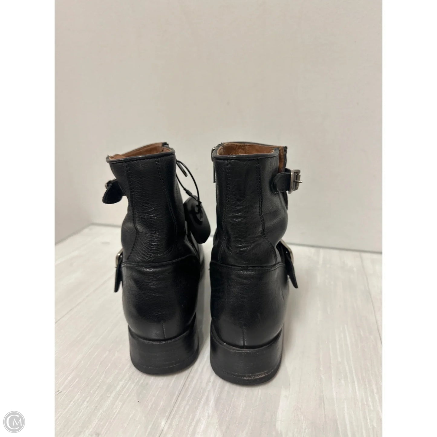 Boots Designer By Frye In Black, Size: 9.5