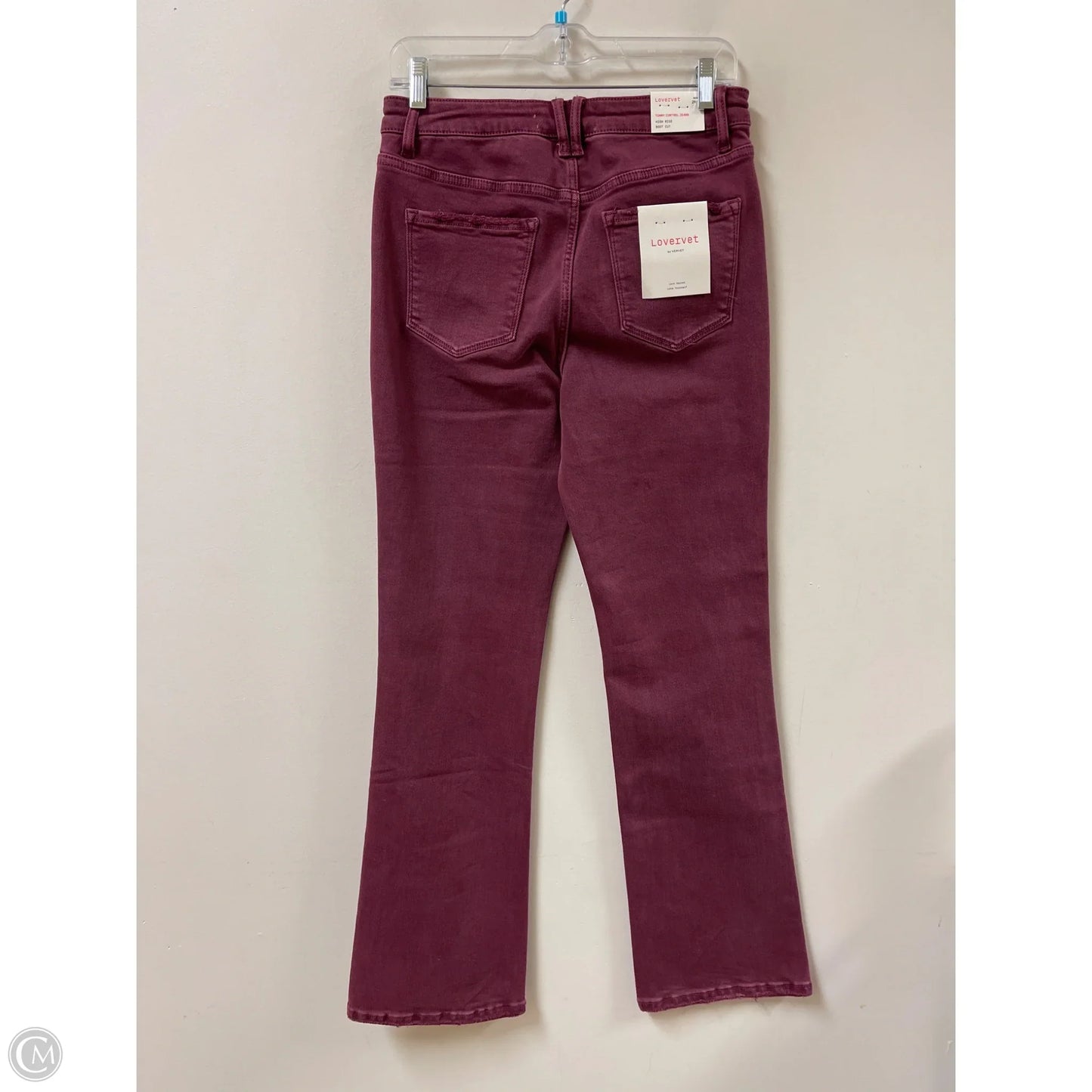 Jeans Boot Cut By Vervet In Purple Denim, Size: 8