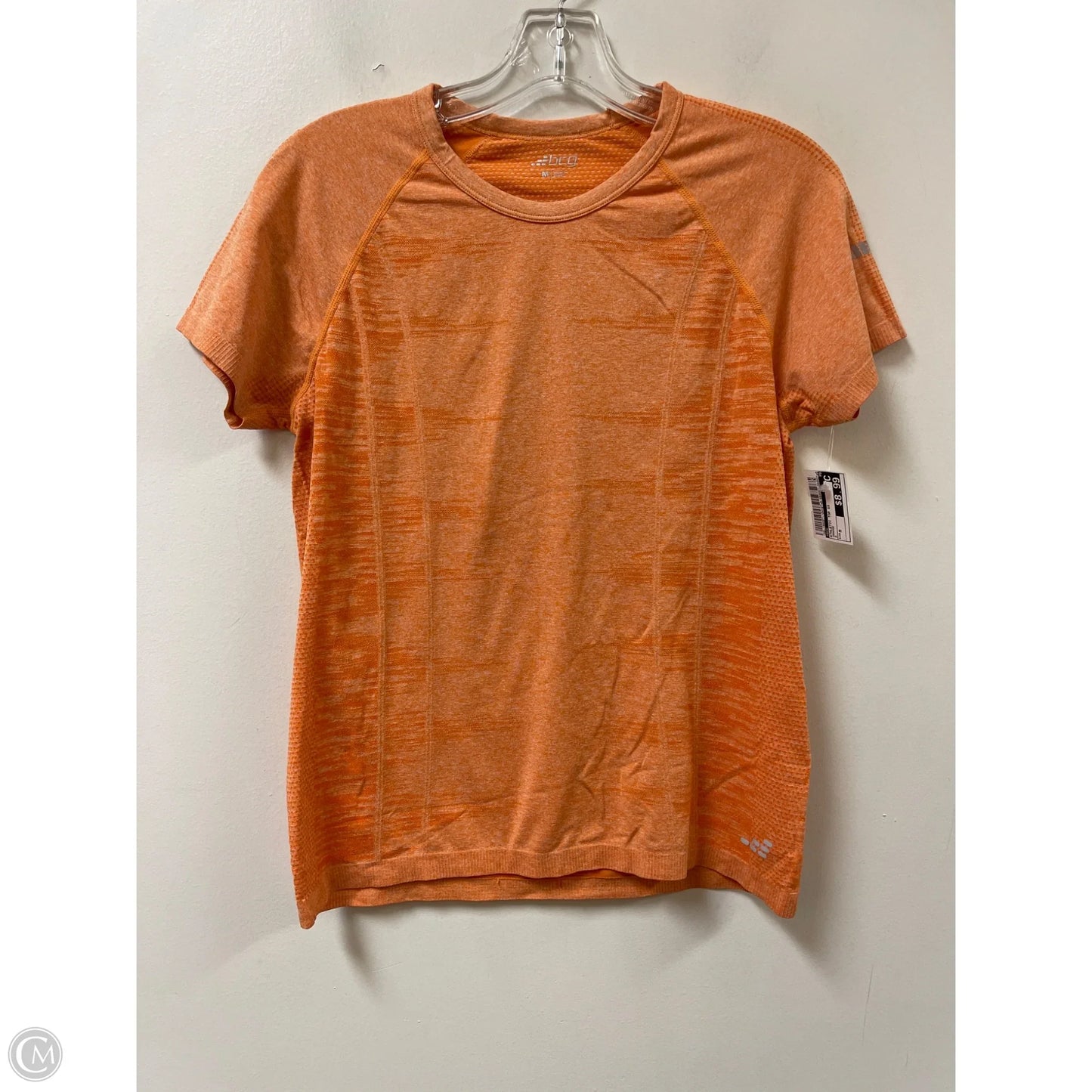 Athletic Top Short Sleeve By Bcg In Orange, Size: M
