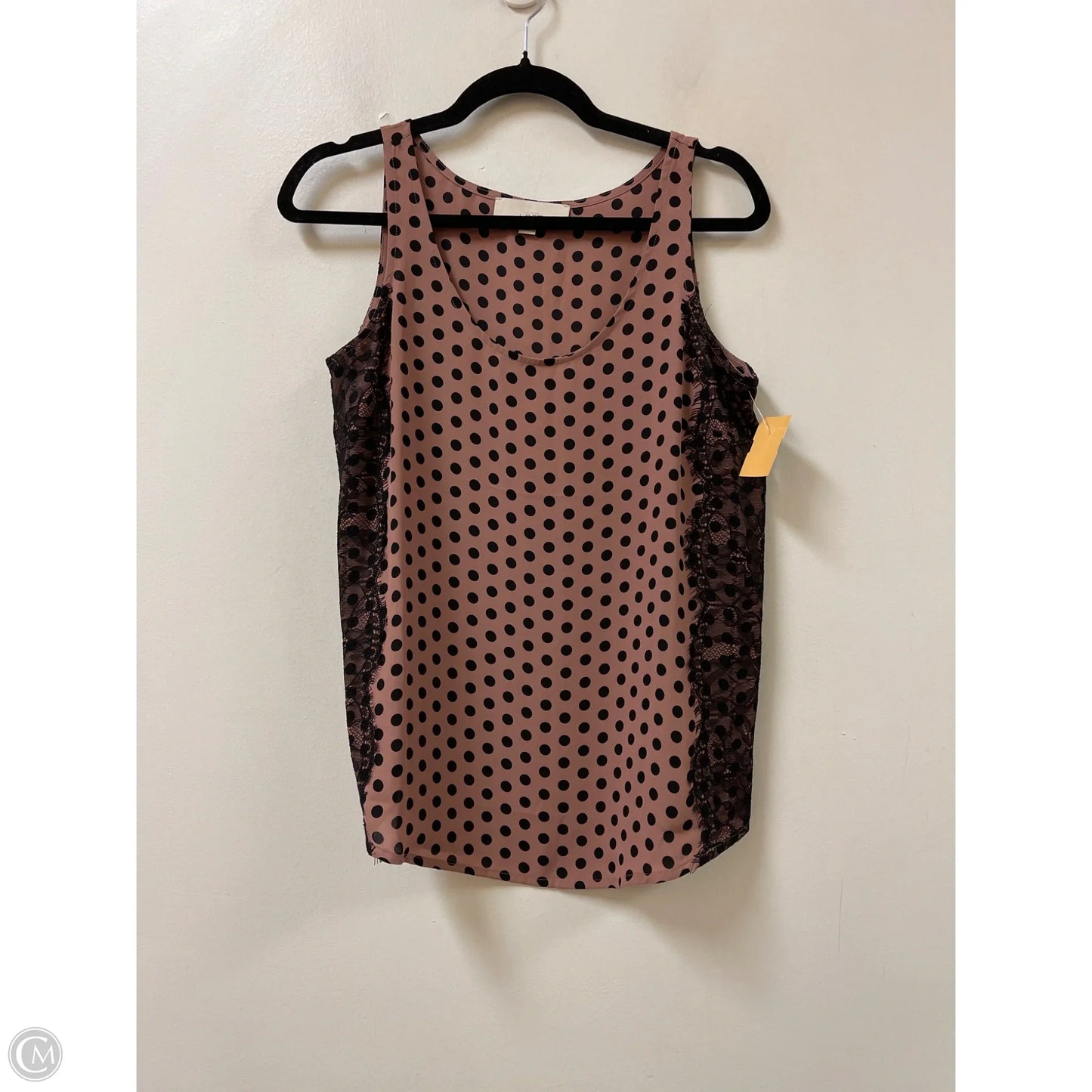 Top Sleeveless By Loft In Polkadot Pattern, Size: S