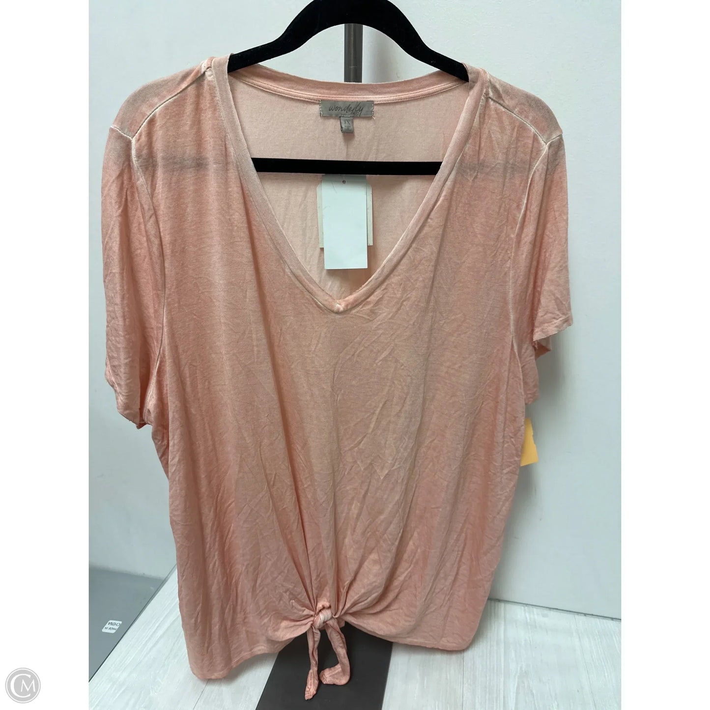 Top Short Sleeve By Wonderly In Pink, Size: 3x