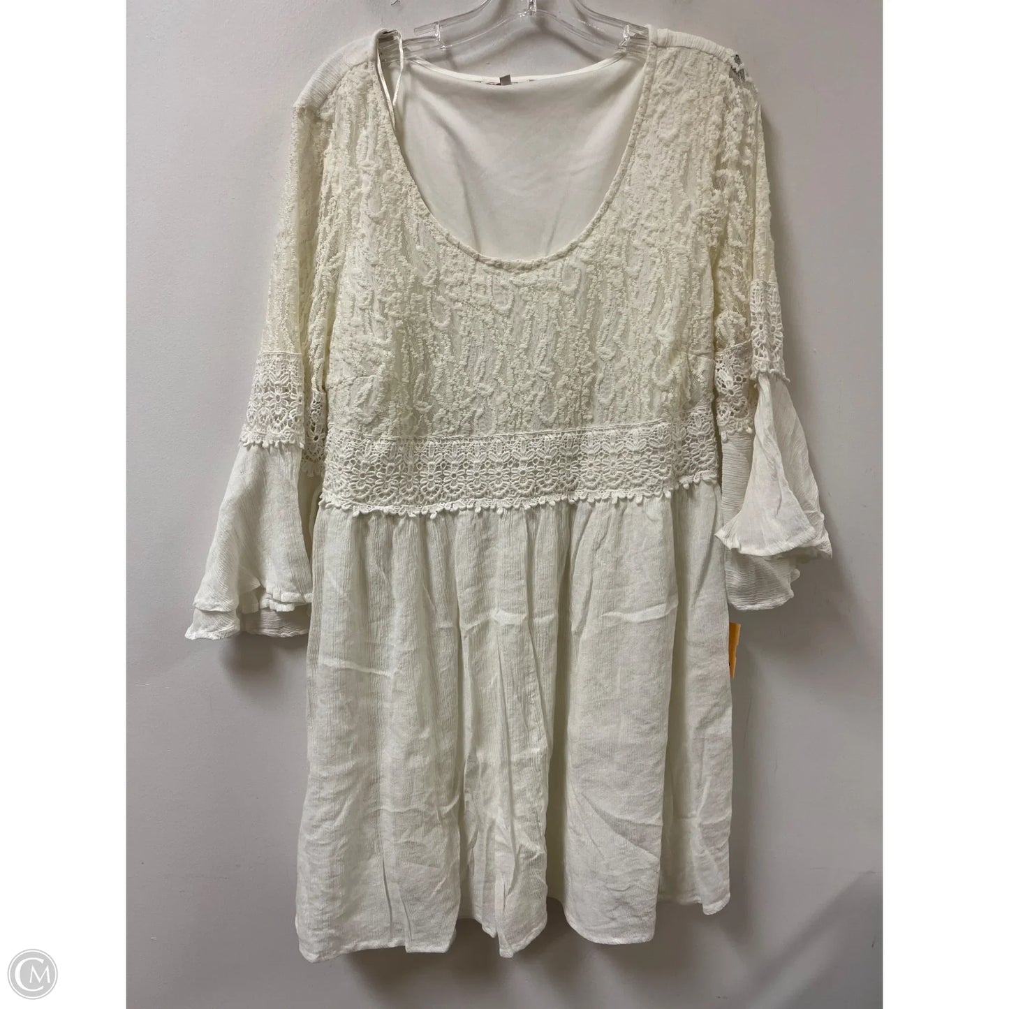 Tunic Long Sleeve By Red Camel In White, Size: 2x
