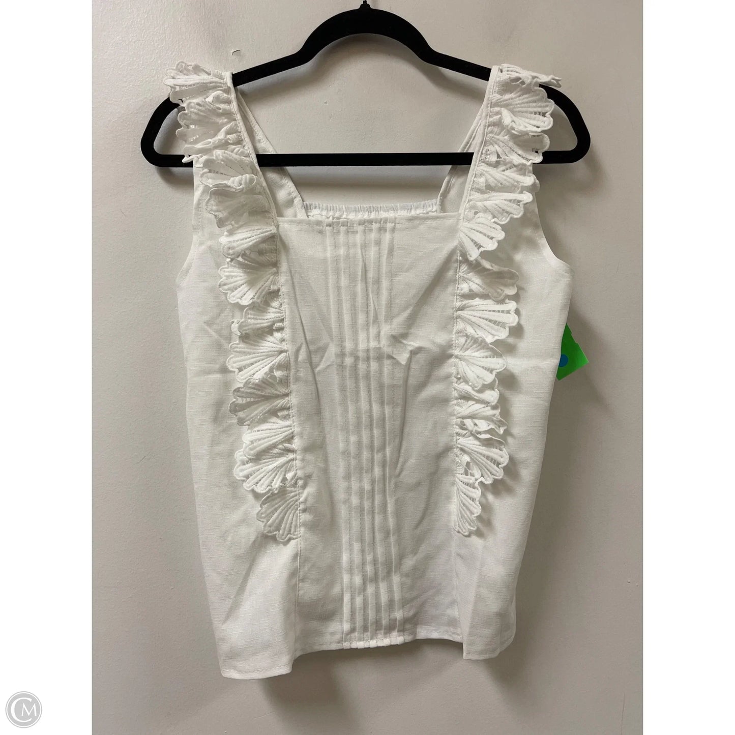Top Sleeveless By Clothes Mentor In White, Size: M