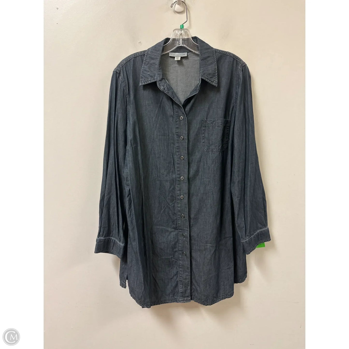 Blouse Long Sleeve By Coldwater Creek In Blue, Size: Xlp