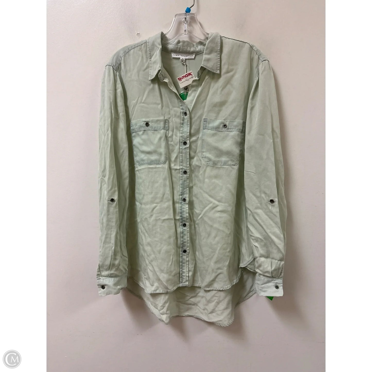 Blouse Long Sleeve By Jane And Delancey In Green, Size: Xl