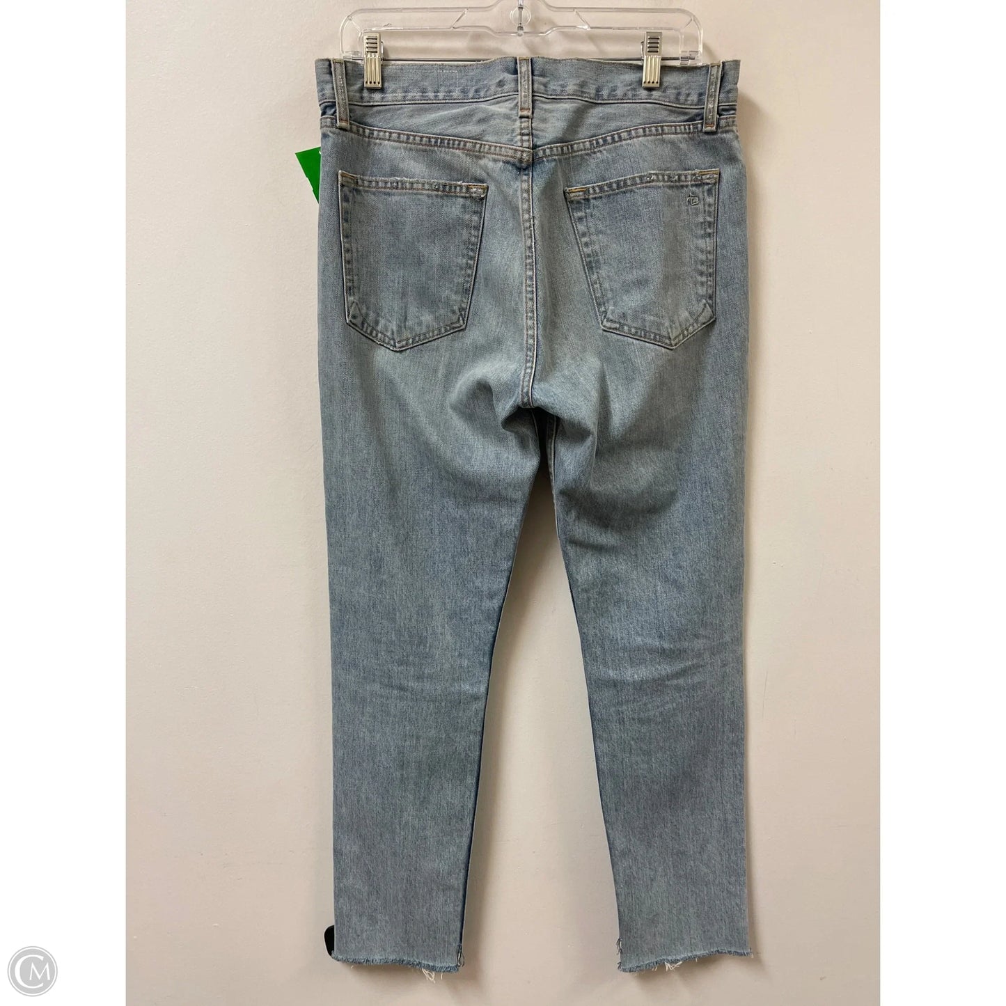 Jeans Straight By Rag And Bone In Blue Denim, Size: 8